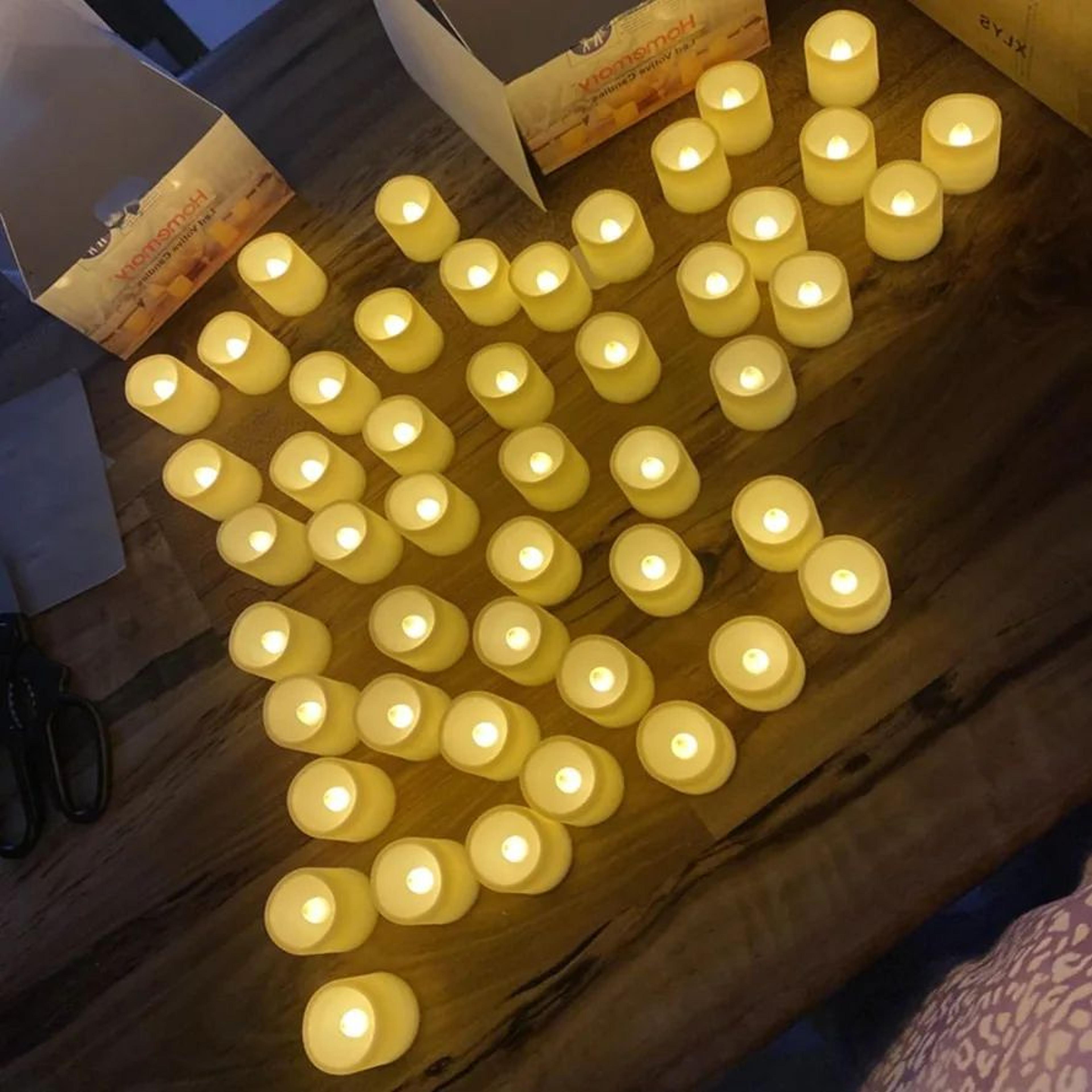 warm glow flameless led tea lights battery operated flickering led candles for home wedding christmas decor