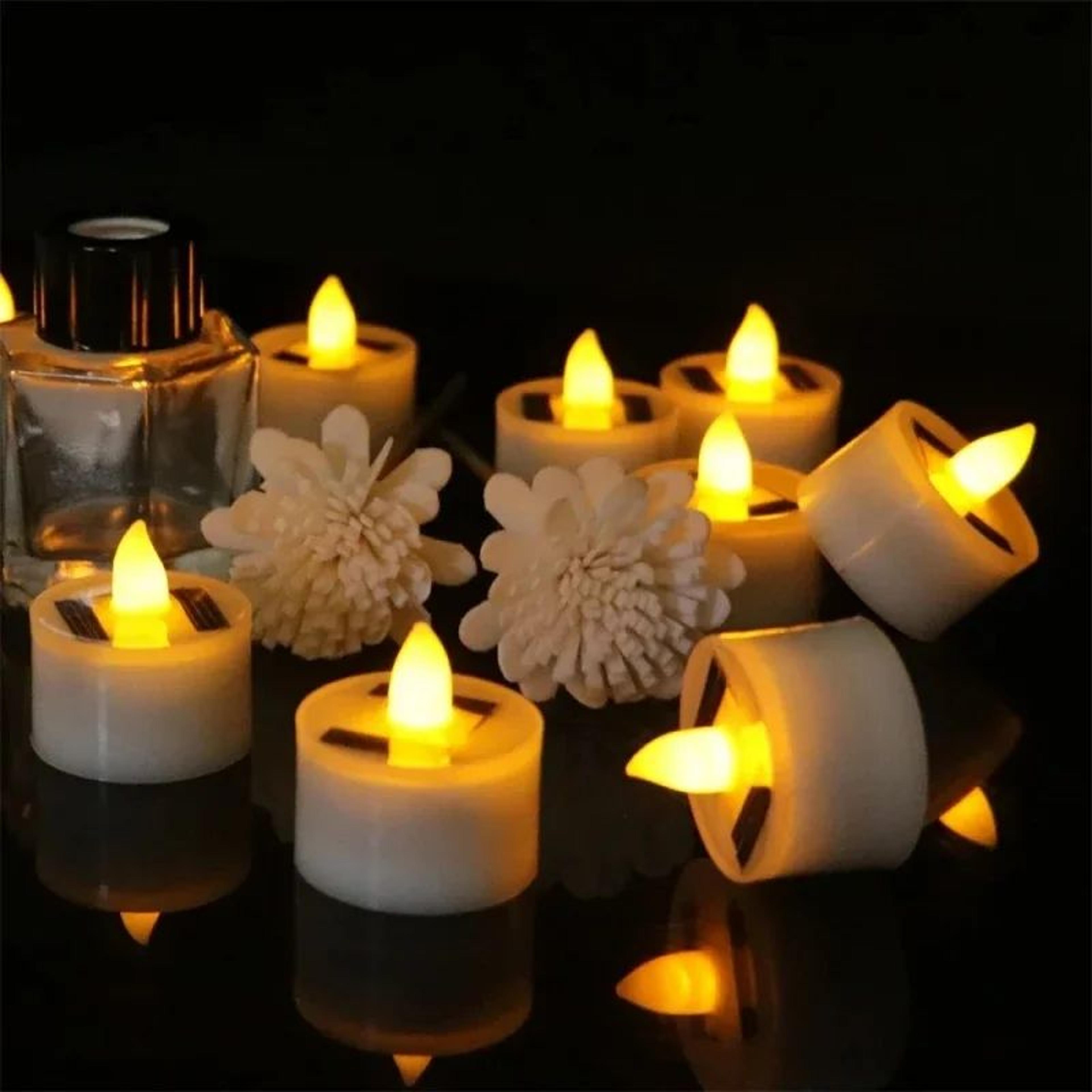 solarglow solar flameless candles waterproof outdoor led candles for garden wedding and patio decor