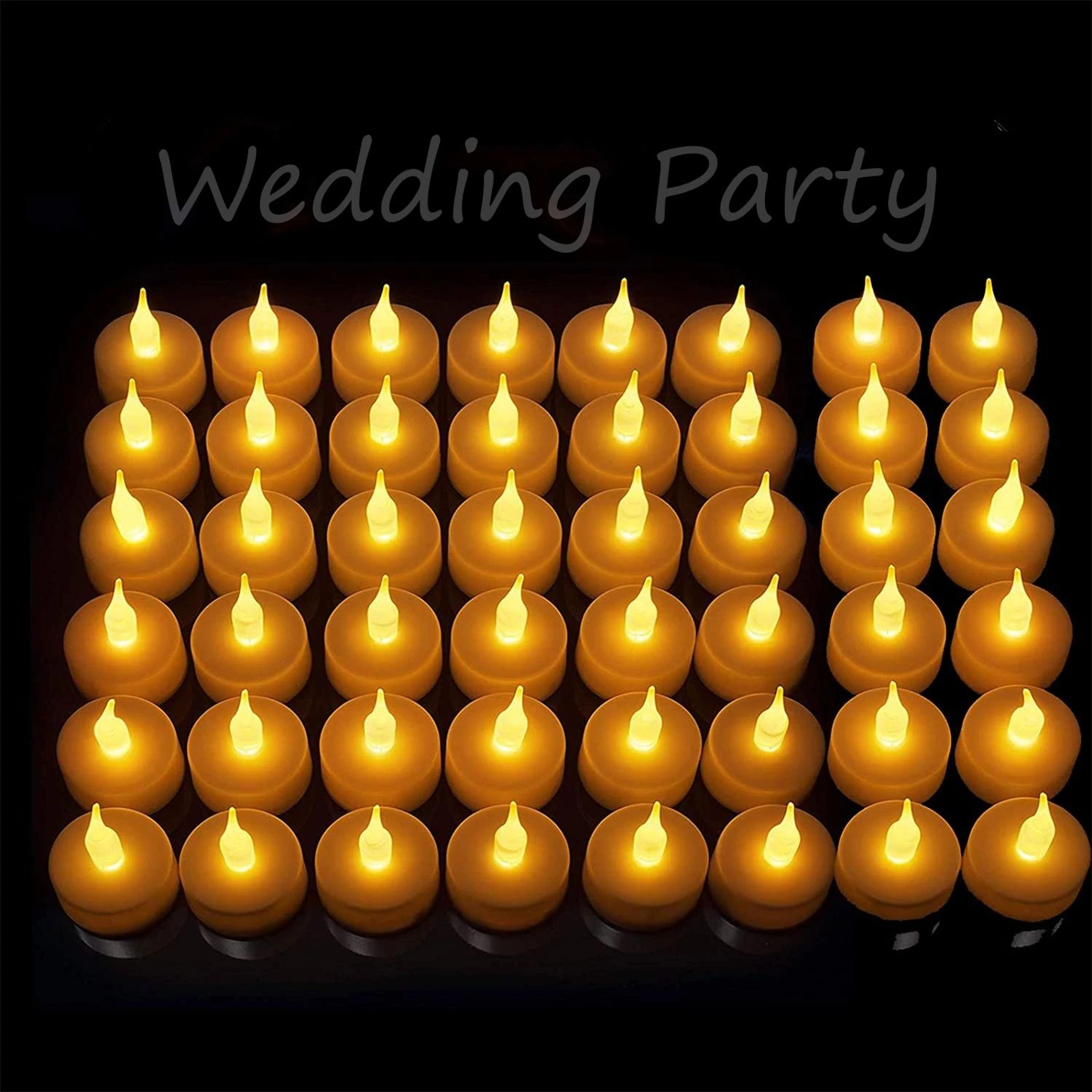 battery operated candles led tea lights set with realistic flickering warm white glow