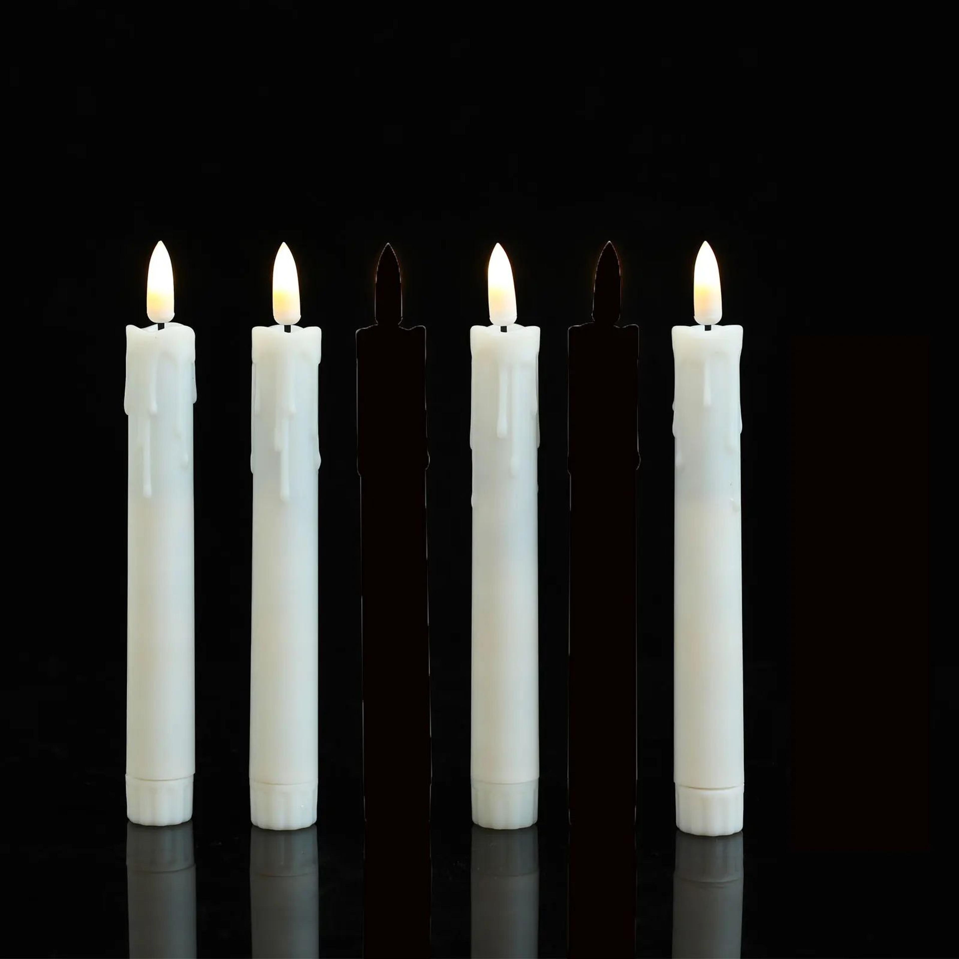 7 inch flameless led taper candles battery operated flickering candles warm white 3 4 6 or 12 pieces