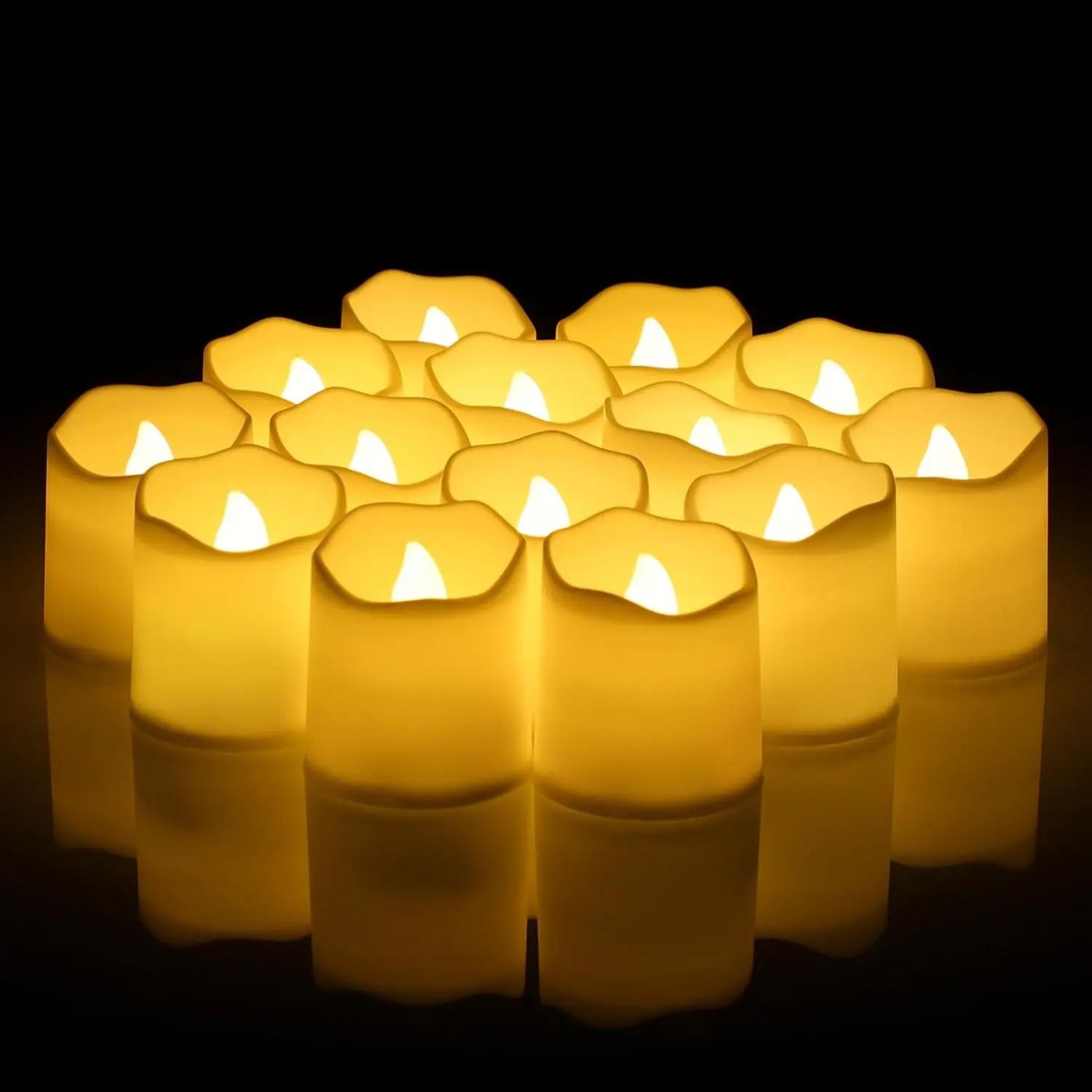 6 or 96 pieces flameless led candles realistic flickering led tea lights battery operated candle decor