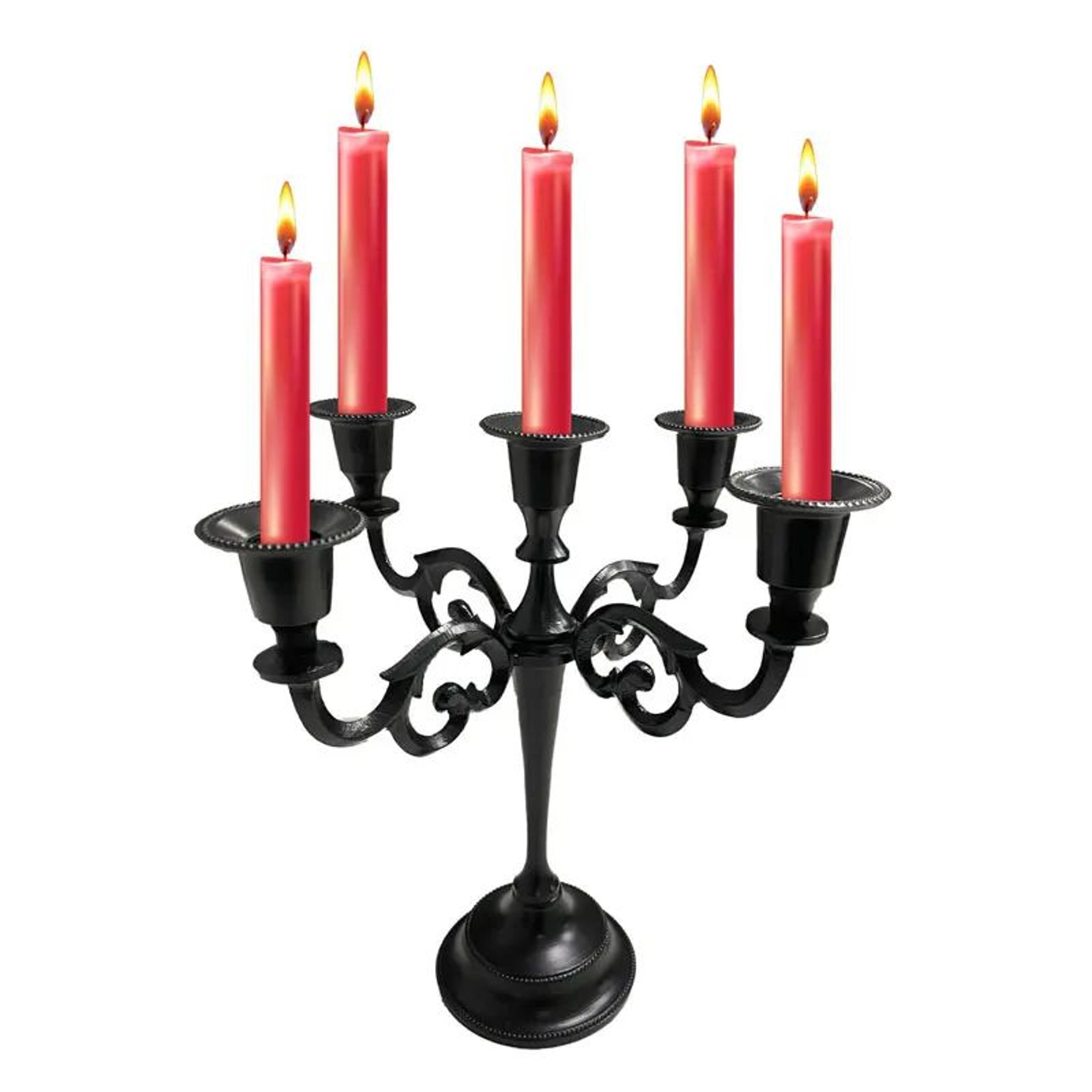 vintage 5 arm metal candelabra candle holder for weddings, dining tables and home decor