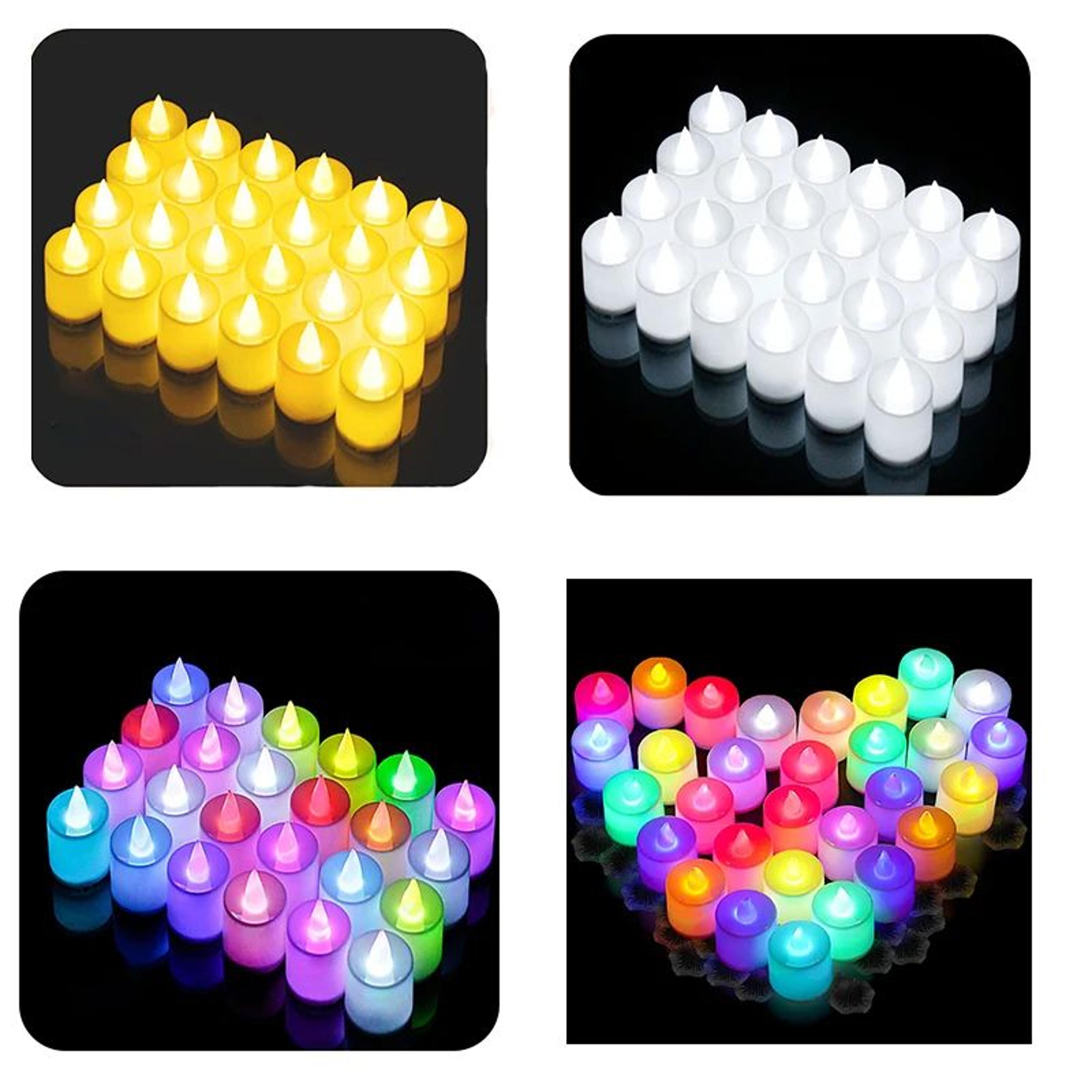 flameless led tea lights battery operated candles 3 6 12 24 pack for wedding home party decor
