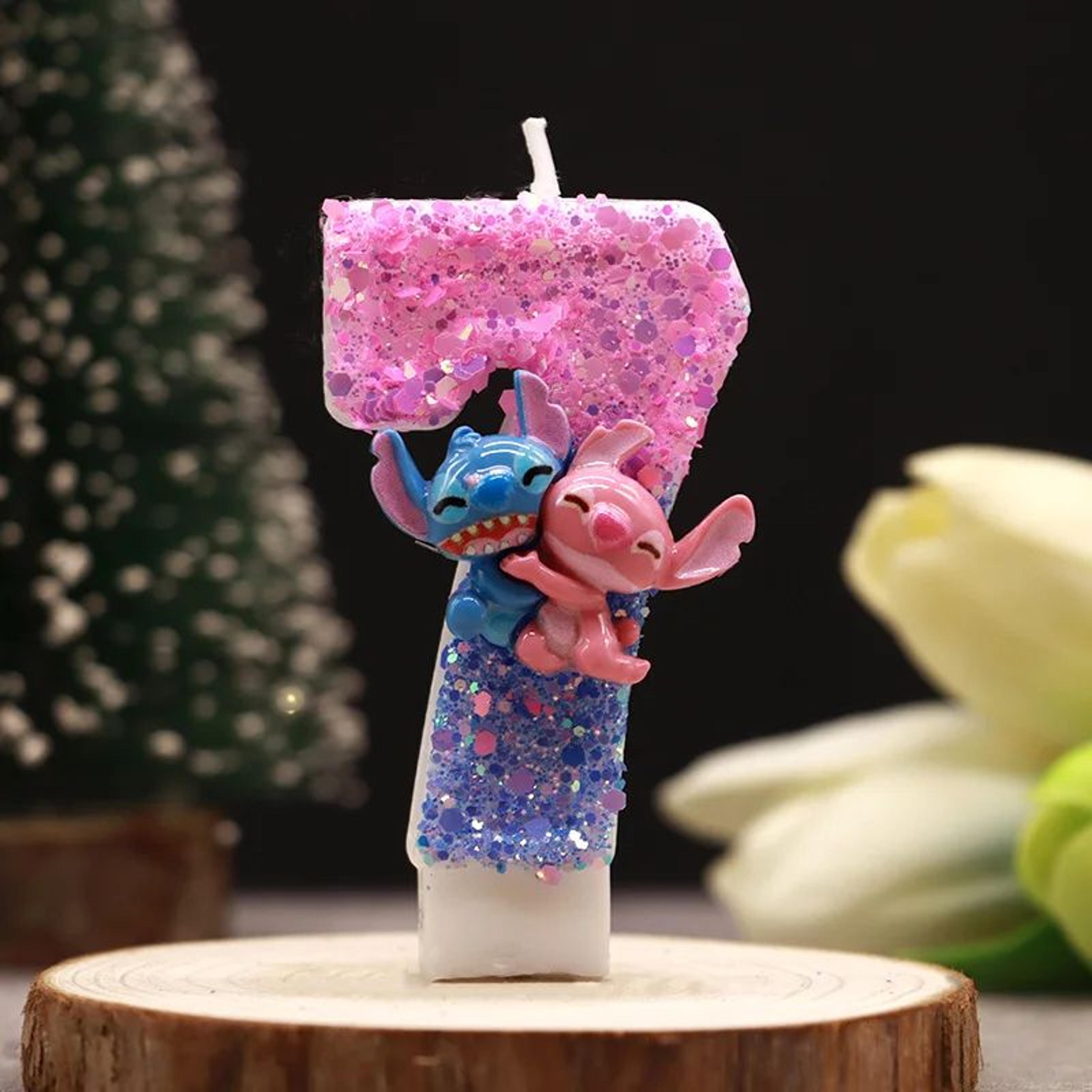 stitch number birthday candle cartoon cake decoration for kids party