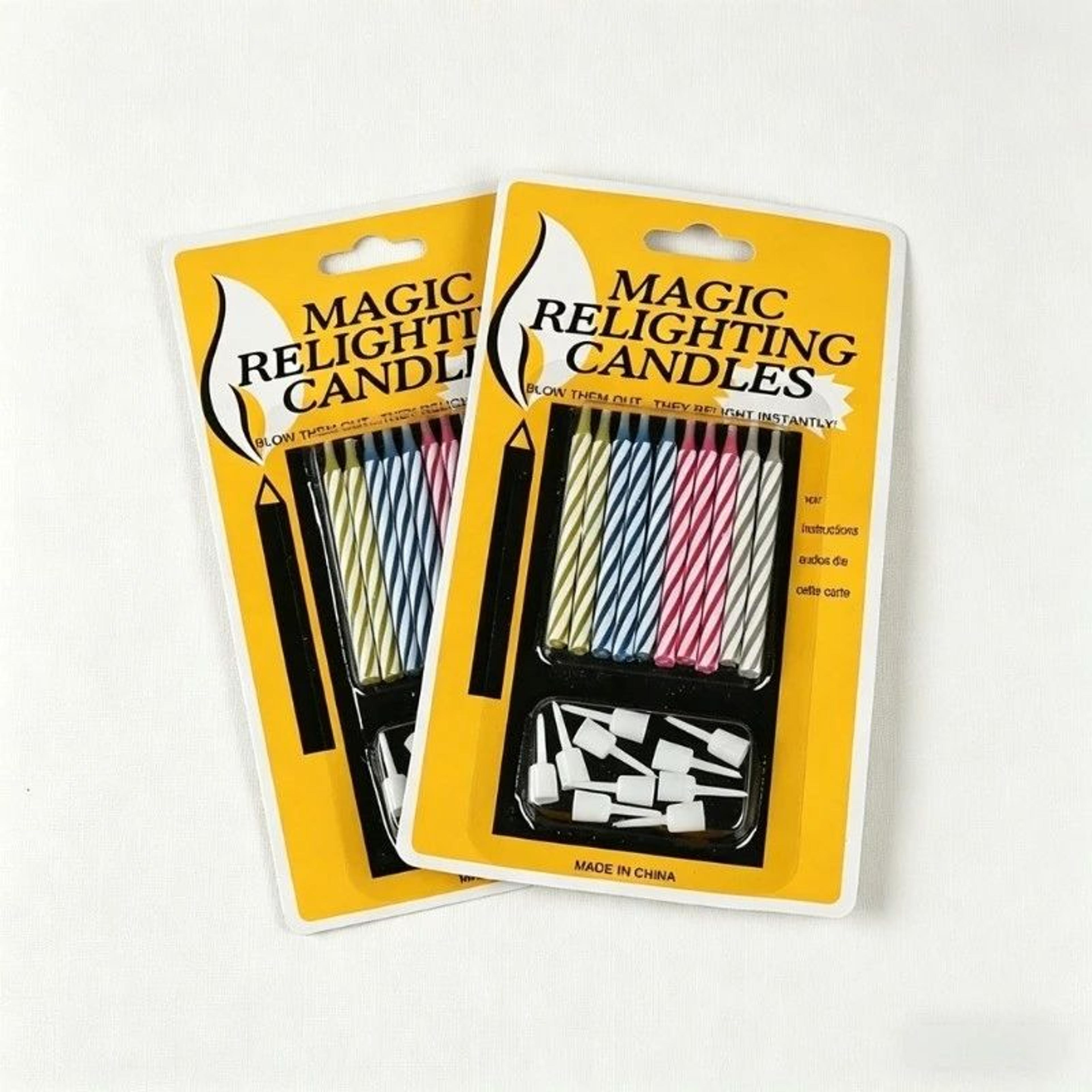 magic relighting birthday trick candles 10 pack funny blow out candles prank cake candles for party celebrations