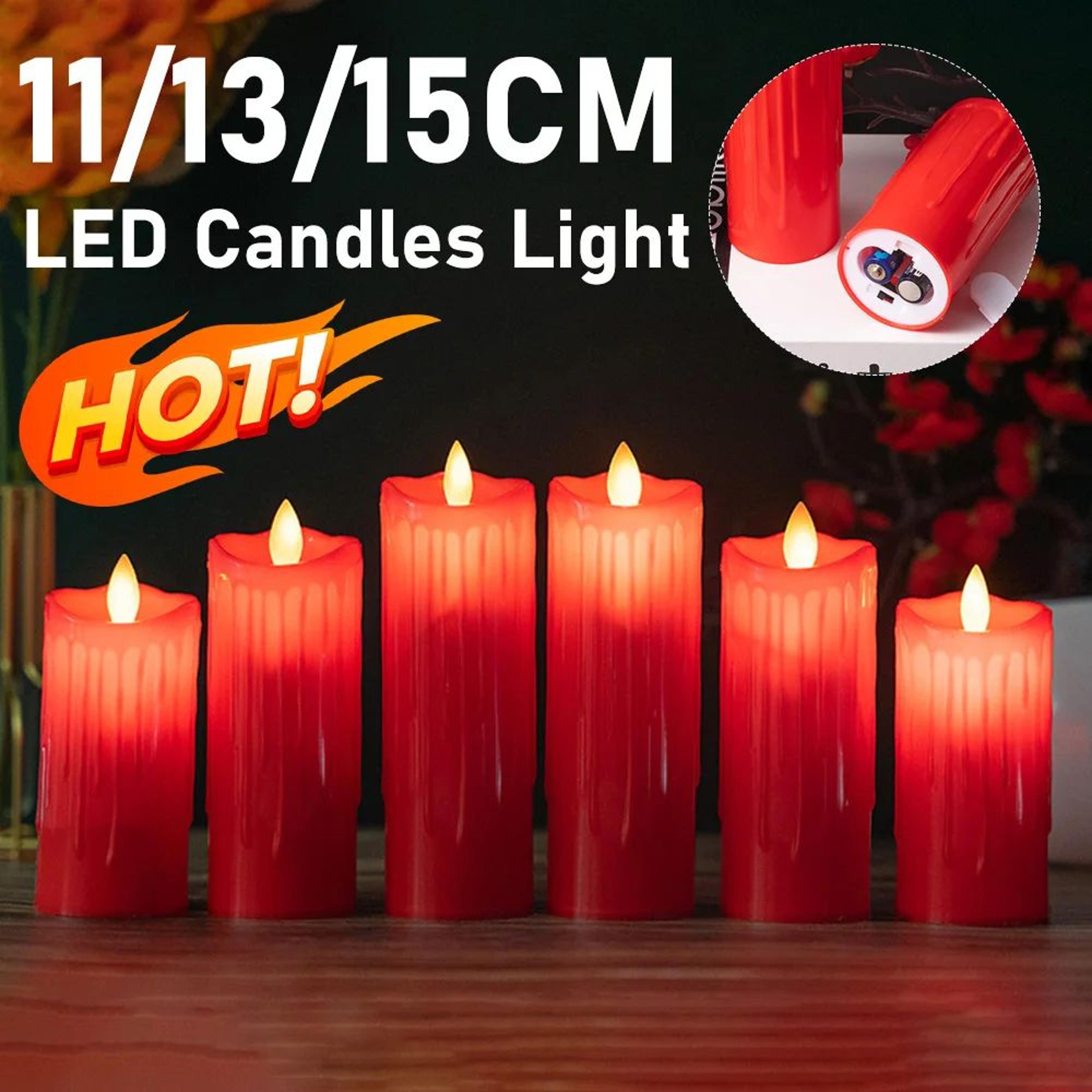 flameless led swinging flame candle for halloween, christmas & home decor