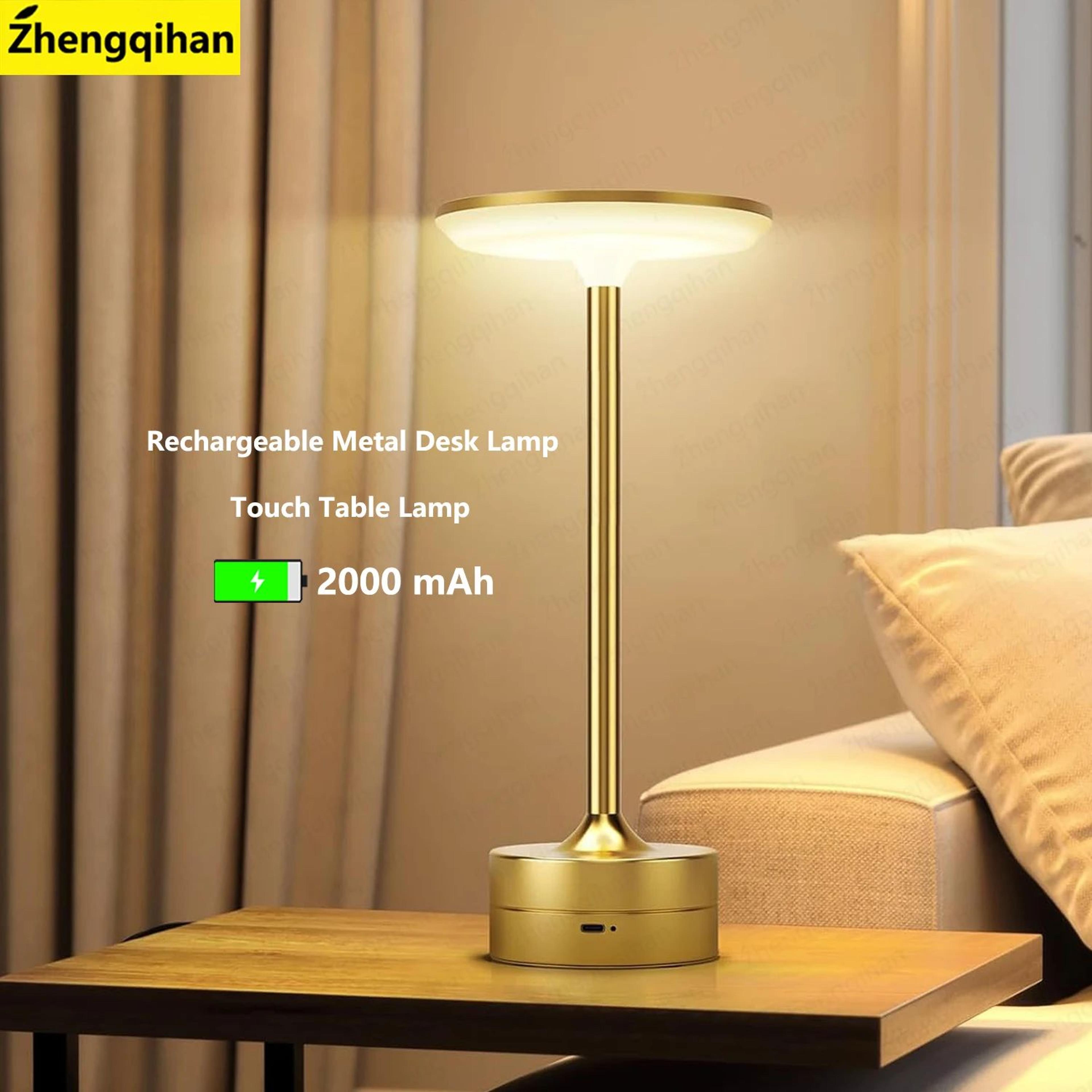 lumitouch rechargeable table lamp – wireless touch sensor led reading lamp for bedroom, desk & restaurant
