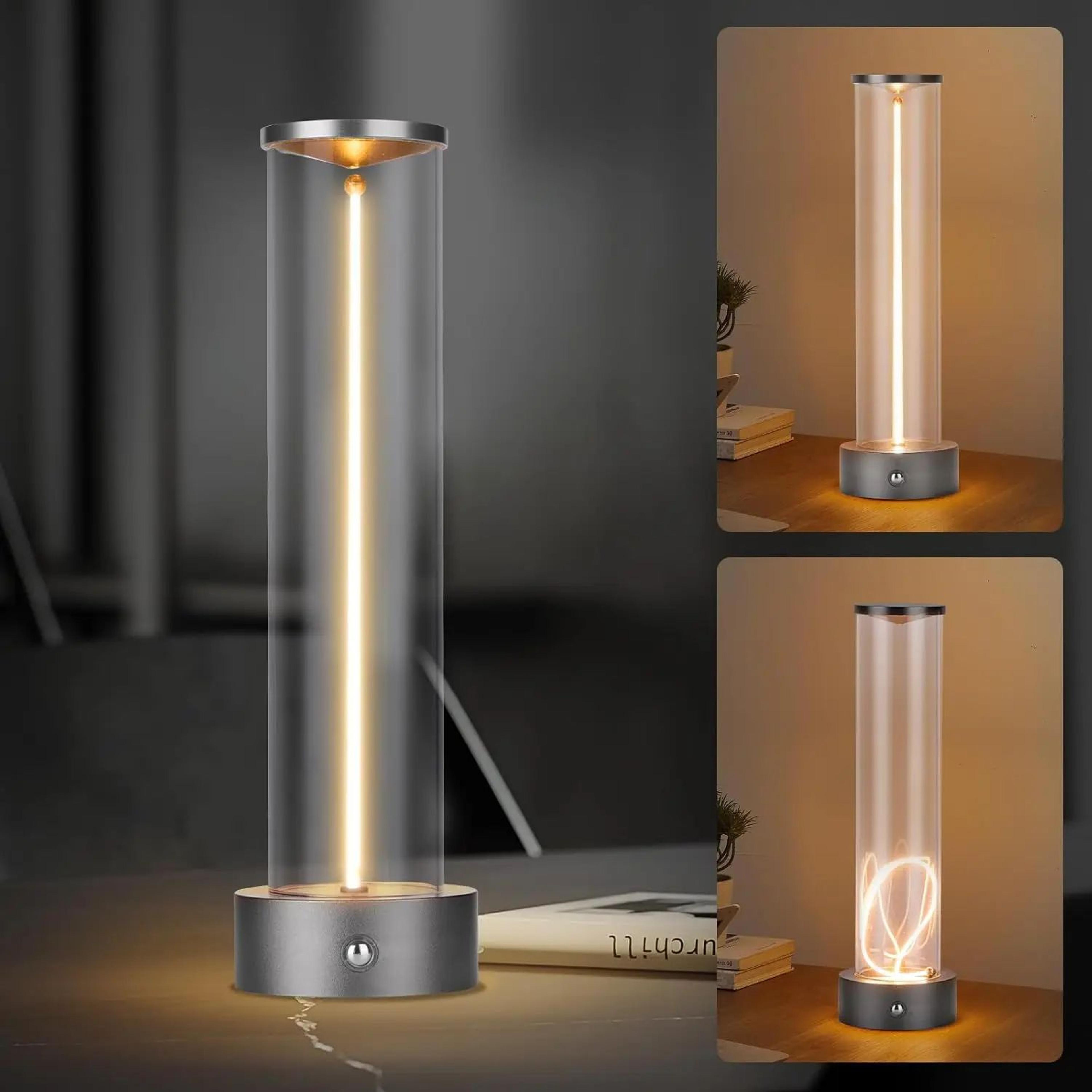lumaglow cordless table lamp – rechargeable led minimalist desk lamp with 3-level dimming