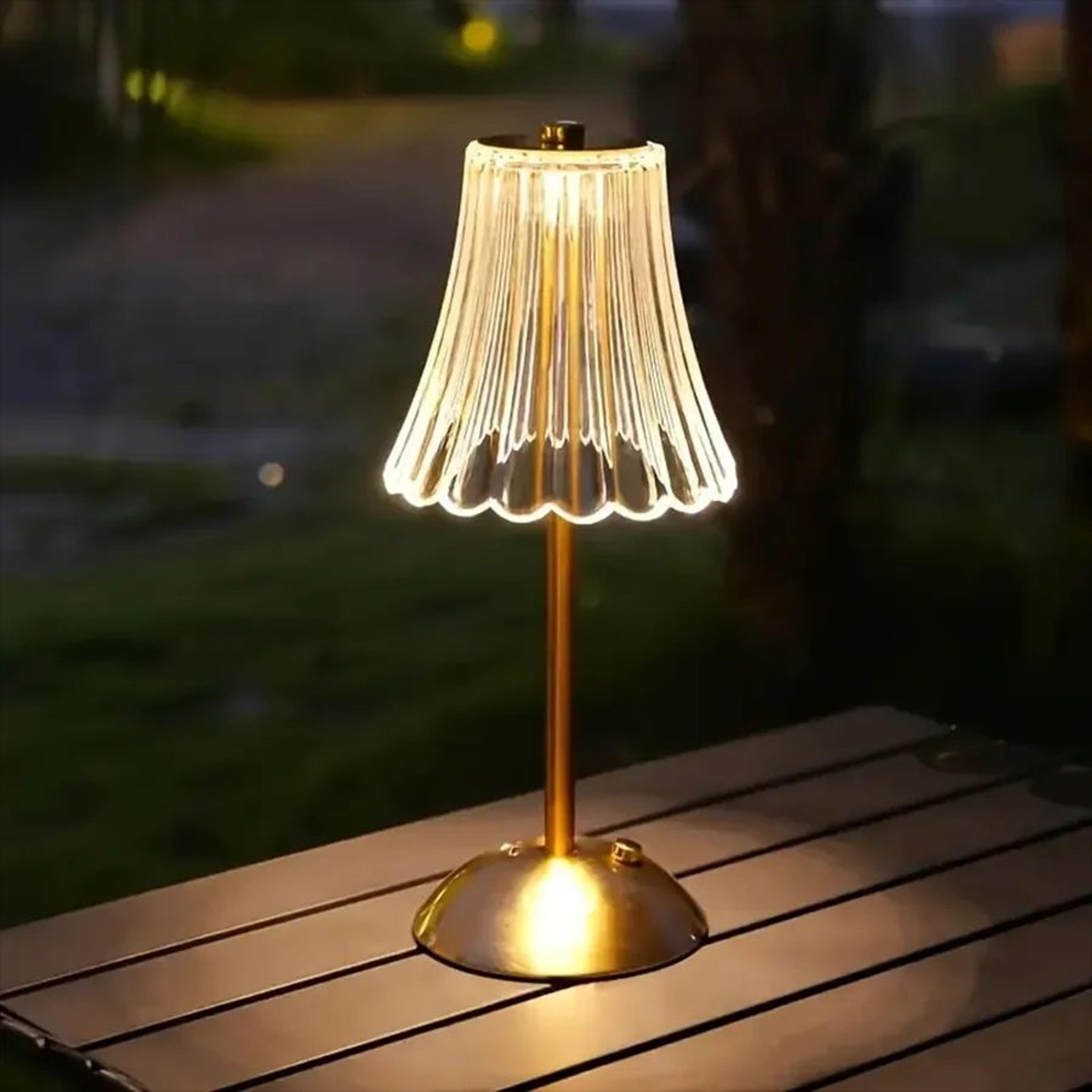 lumicrystal rechargeable table lamp – crystal led dimmable bedside light with usb-c charging