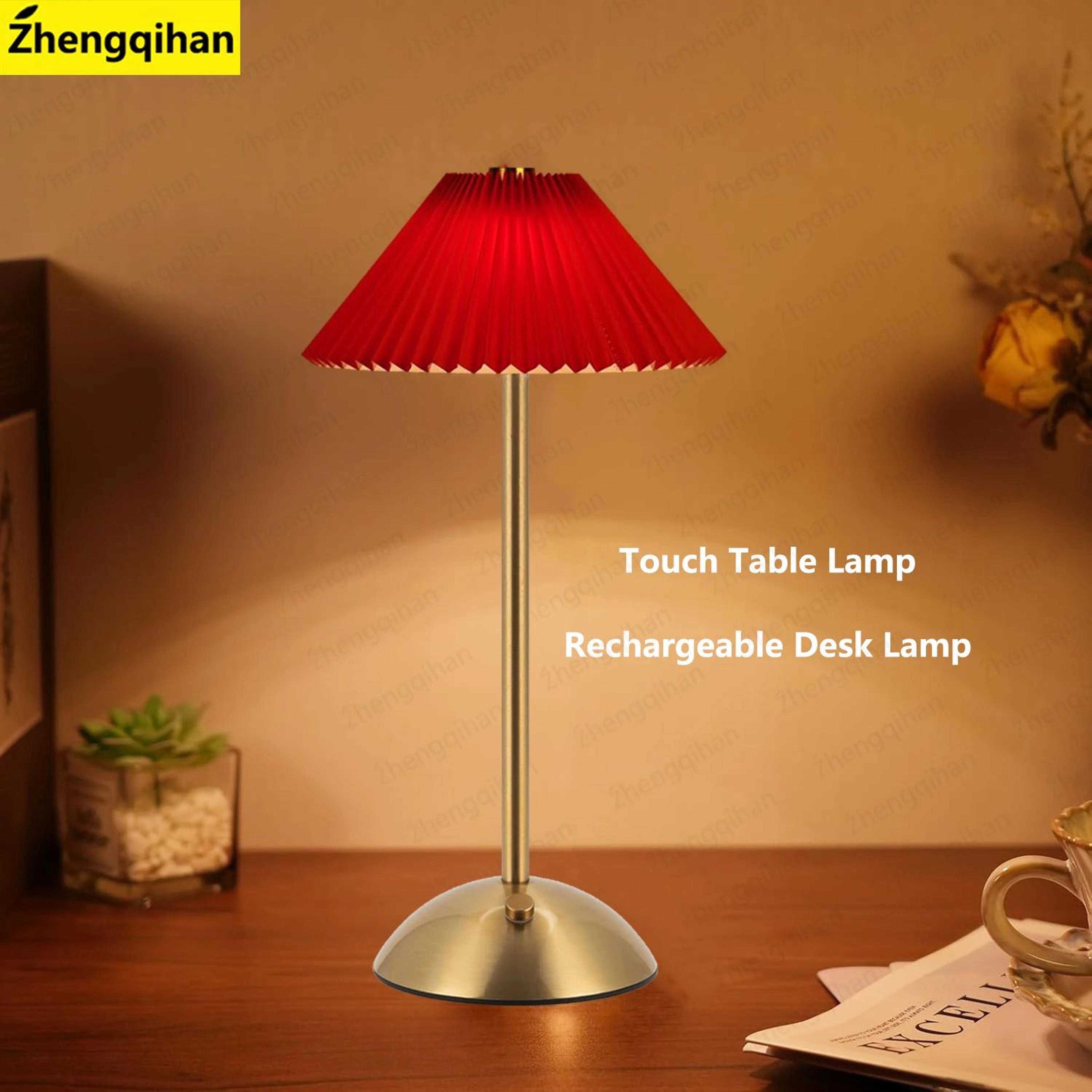 rechargeable table lamp with touch sensor – wireless led bedside & reading light