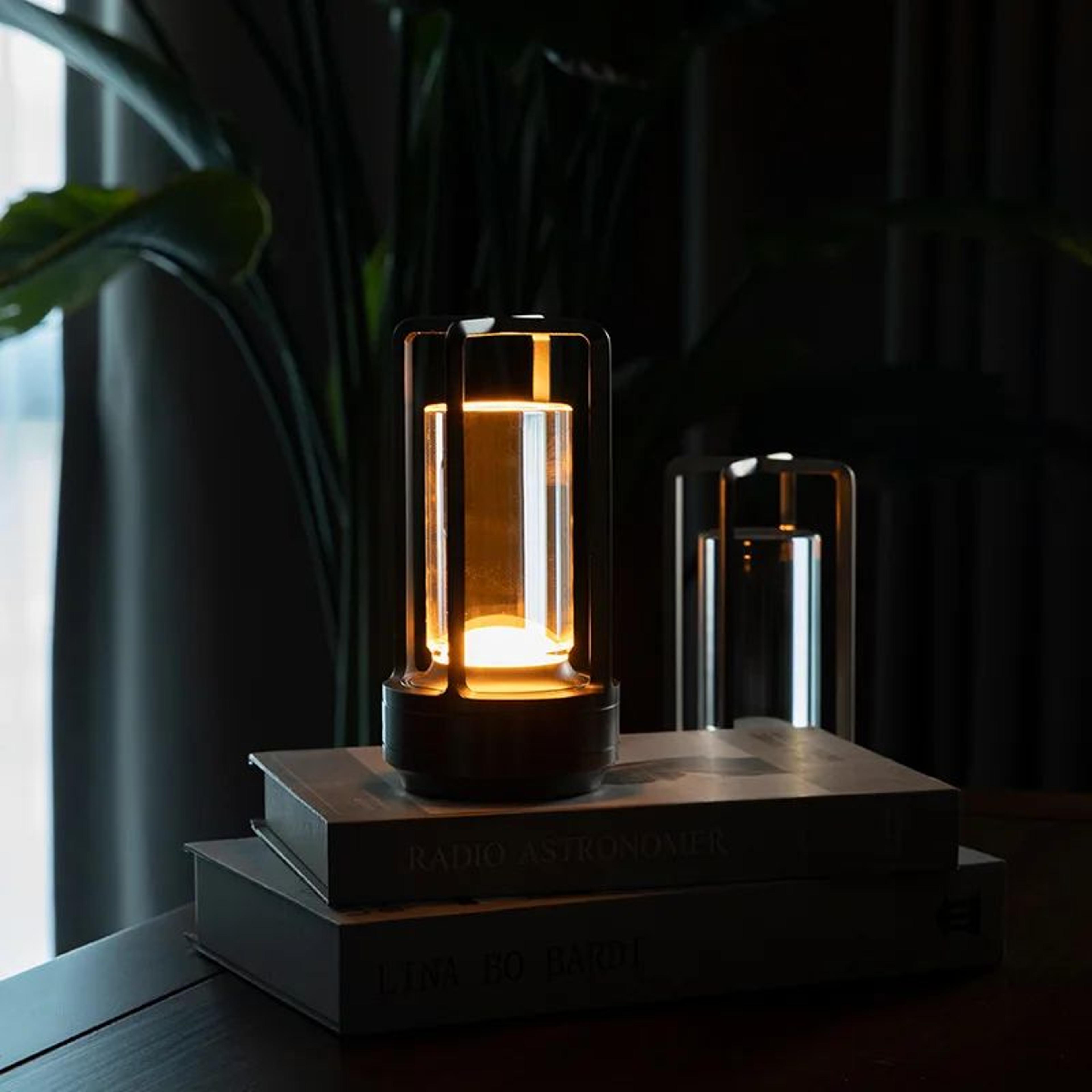 luxeglow rechargeable crystal table lamp with touch dimming led light
