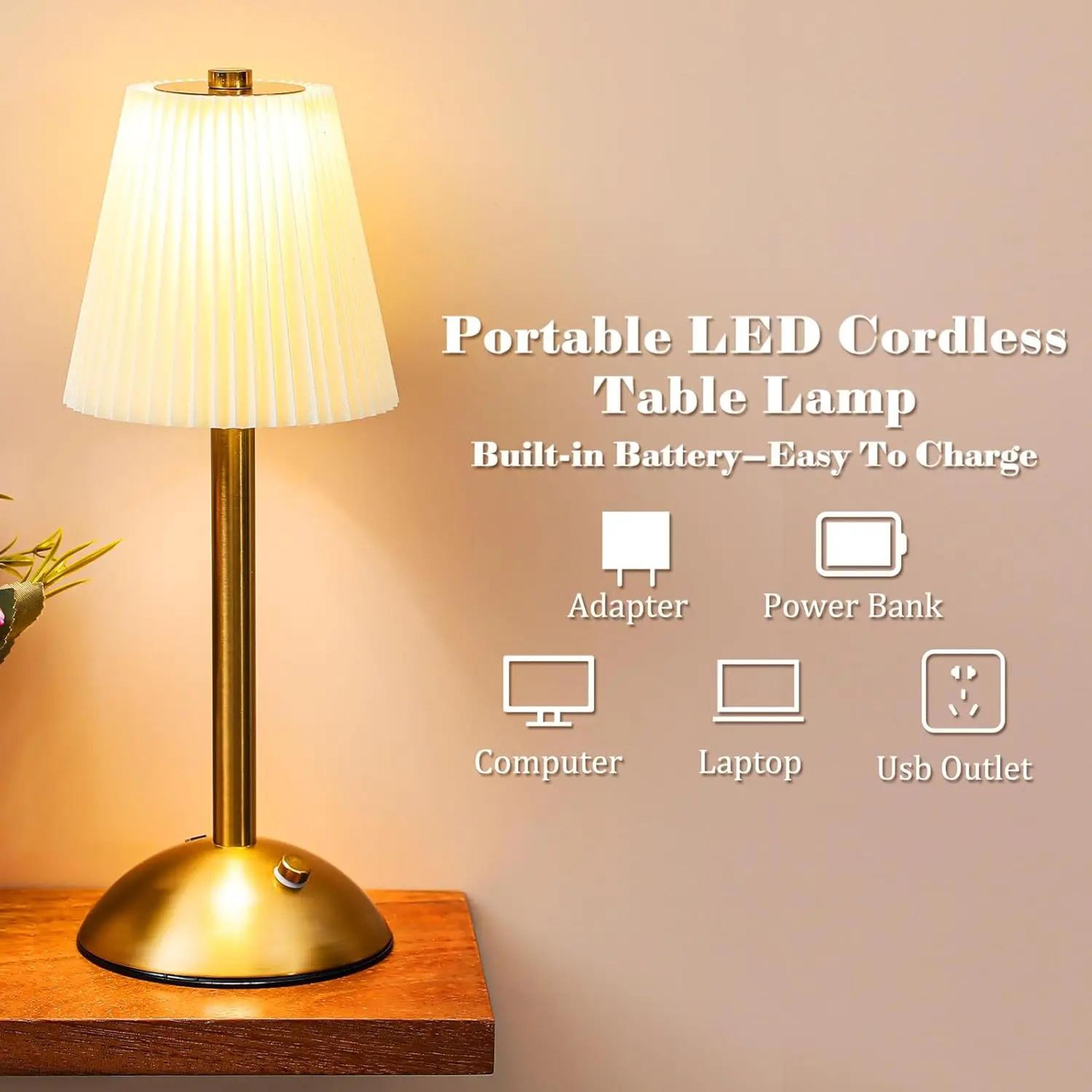 rechargeable table lamp with touch control – cordless led desk lamp with 3 color modes