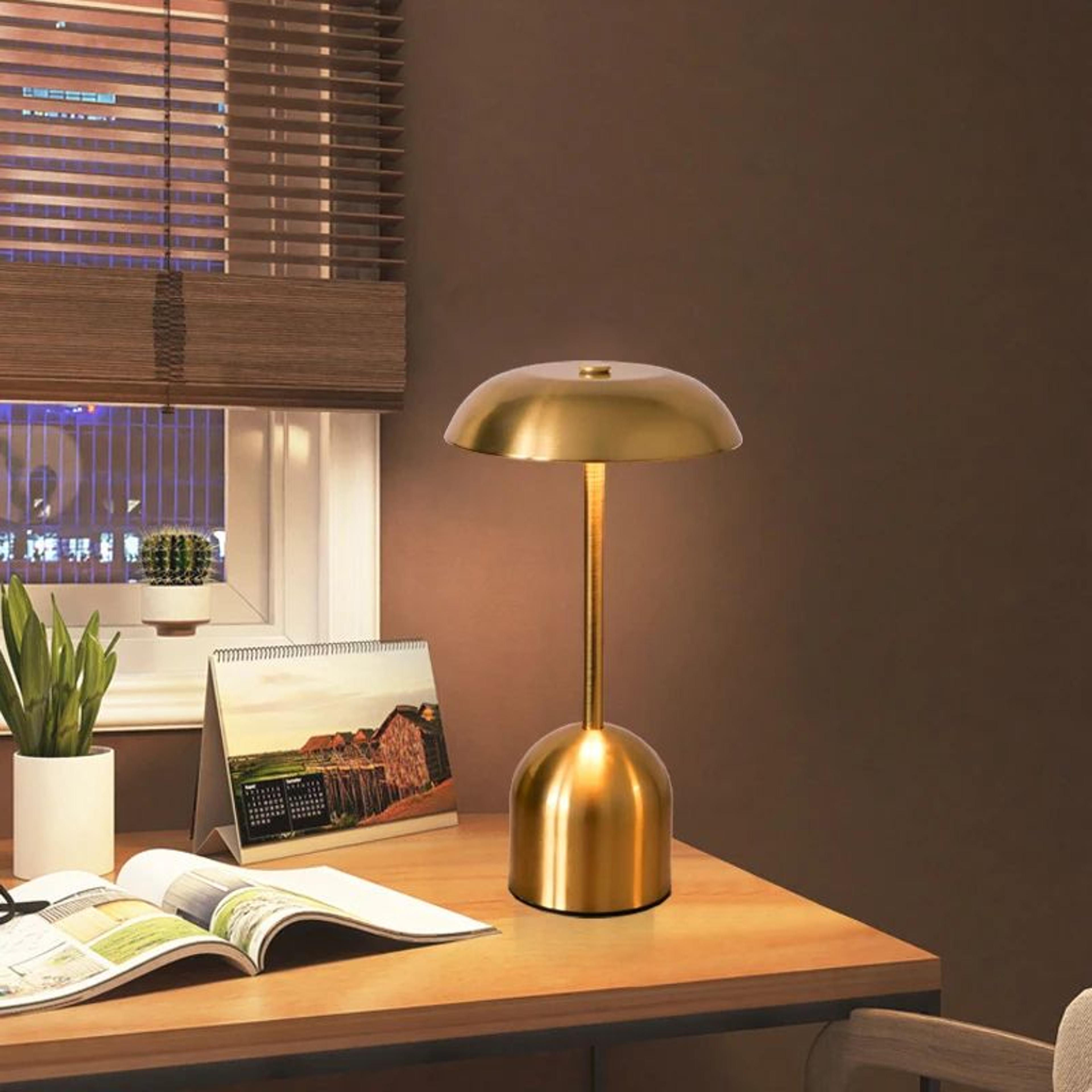 modern cordless type-c rechargeable led table lamp with touch control
