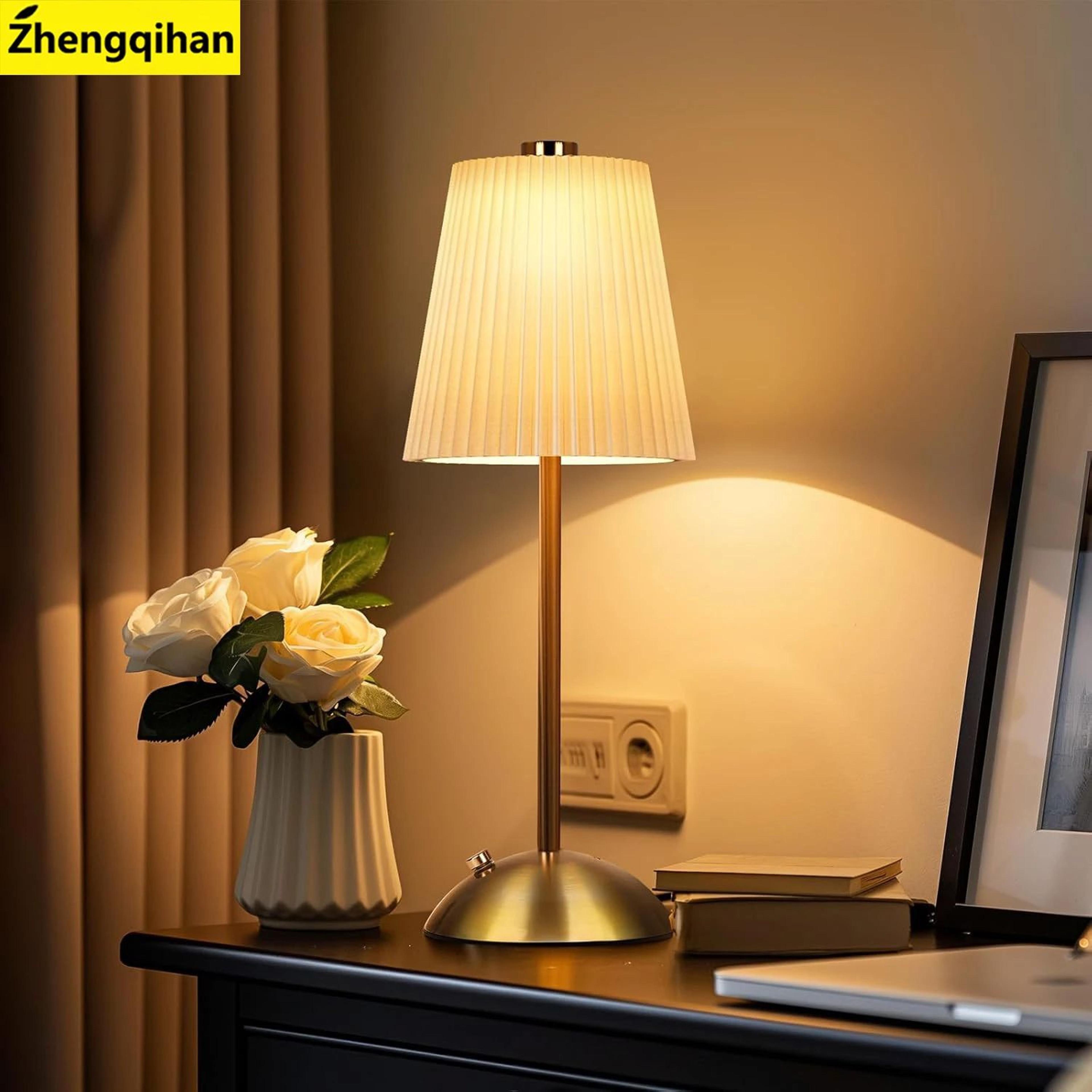 rechargeable touch sensor led table lamp – wireless reading & bedside light