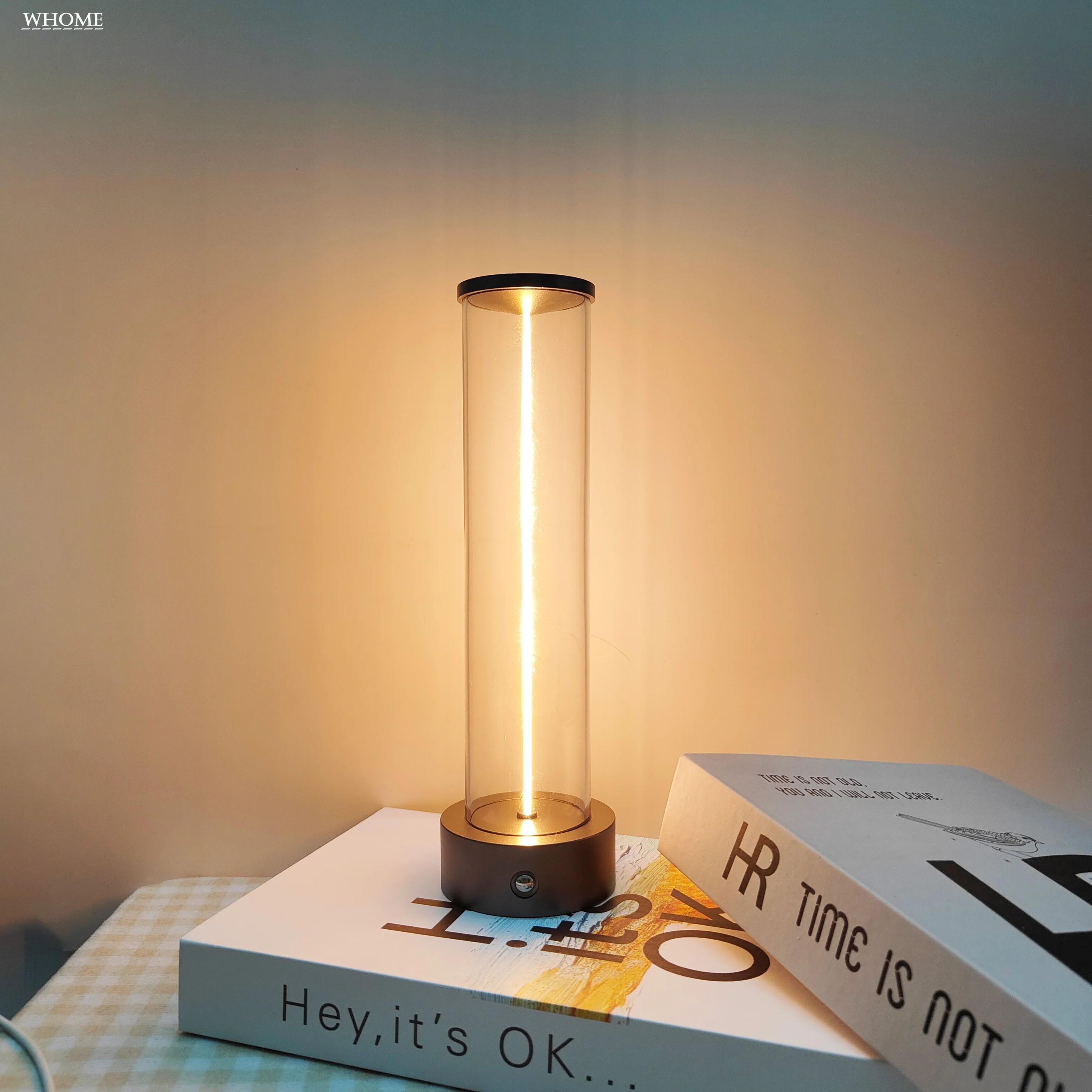 modern cordless table lamp – rechargeable 2000mah touch dimmable led bedside light