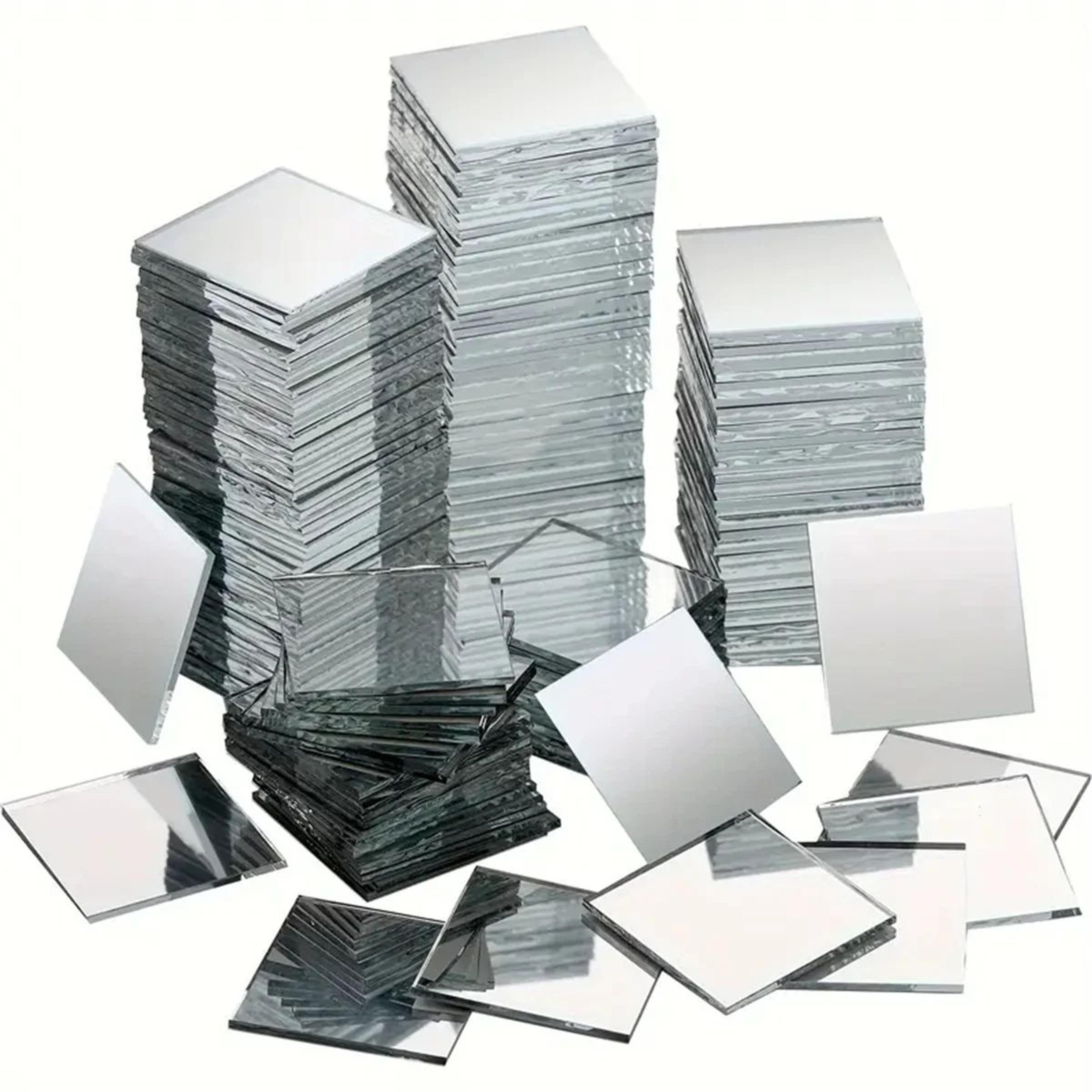 50 pack glass mirror tiles 3 centimeter square mirror mosaic tiles for diy crafts and home decor