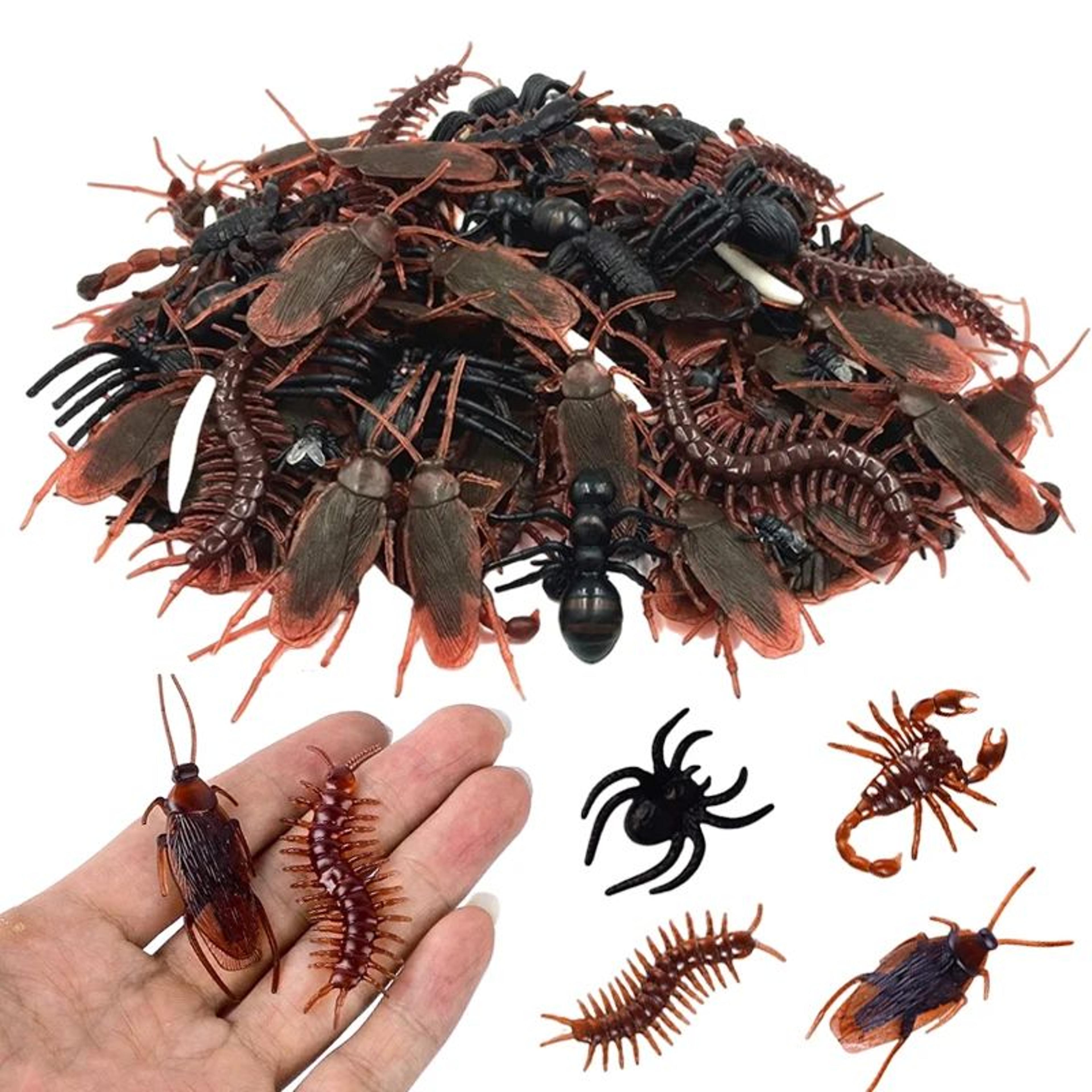 creepy crawlers realistic fake bugs halloween decorations and prank toys