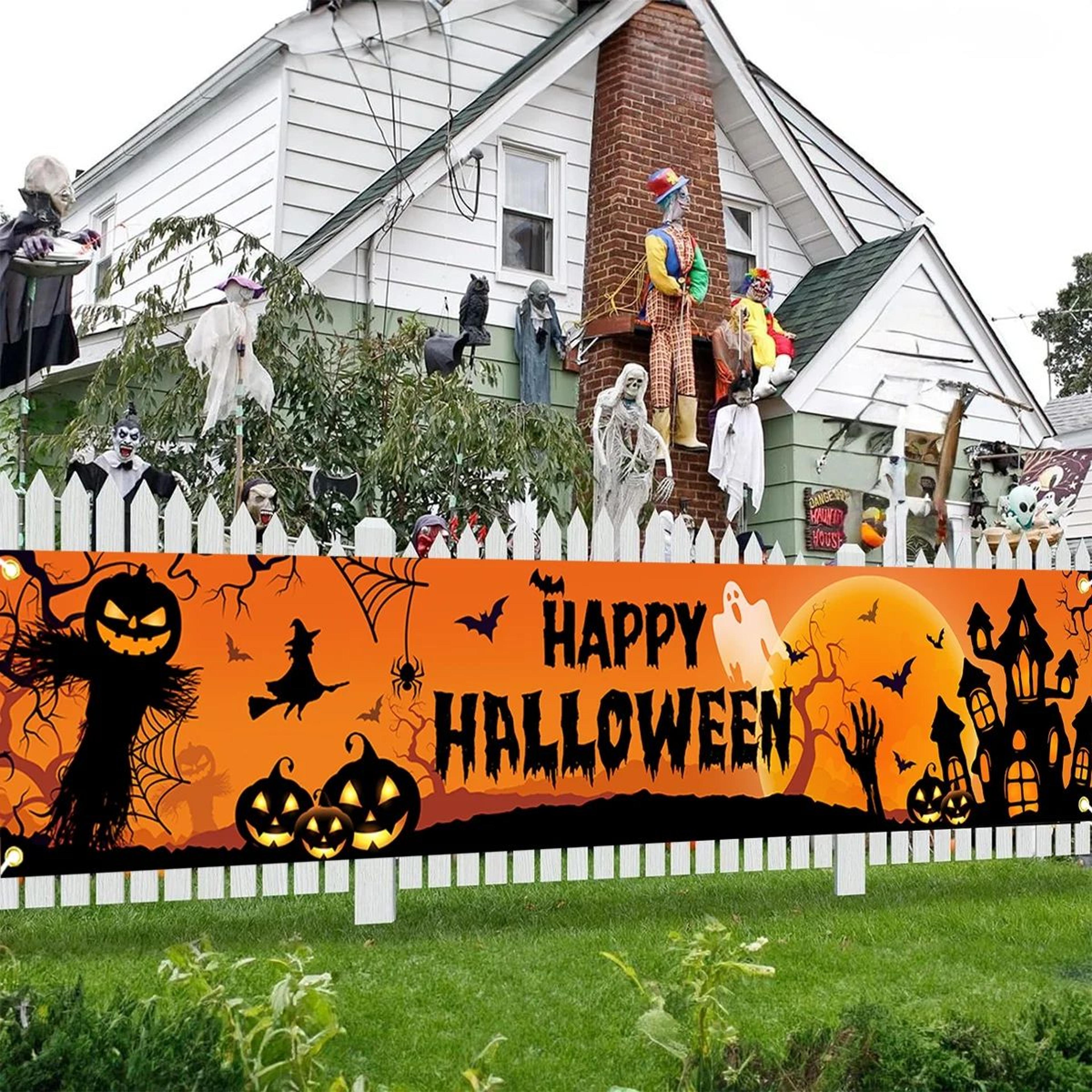 spooky pumpkin halloween outdoor banner party backdrop