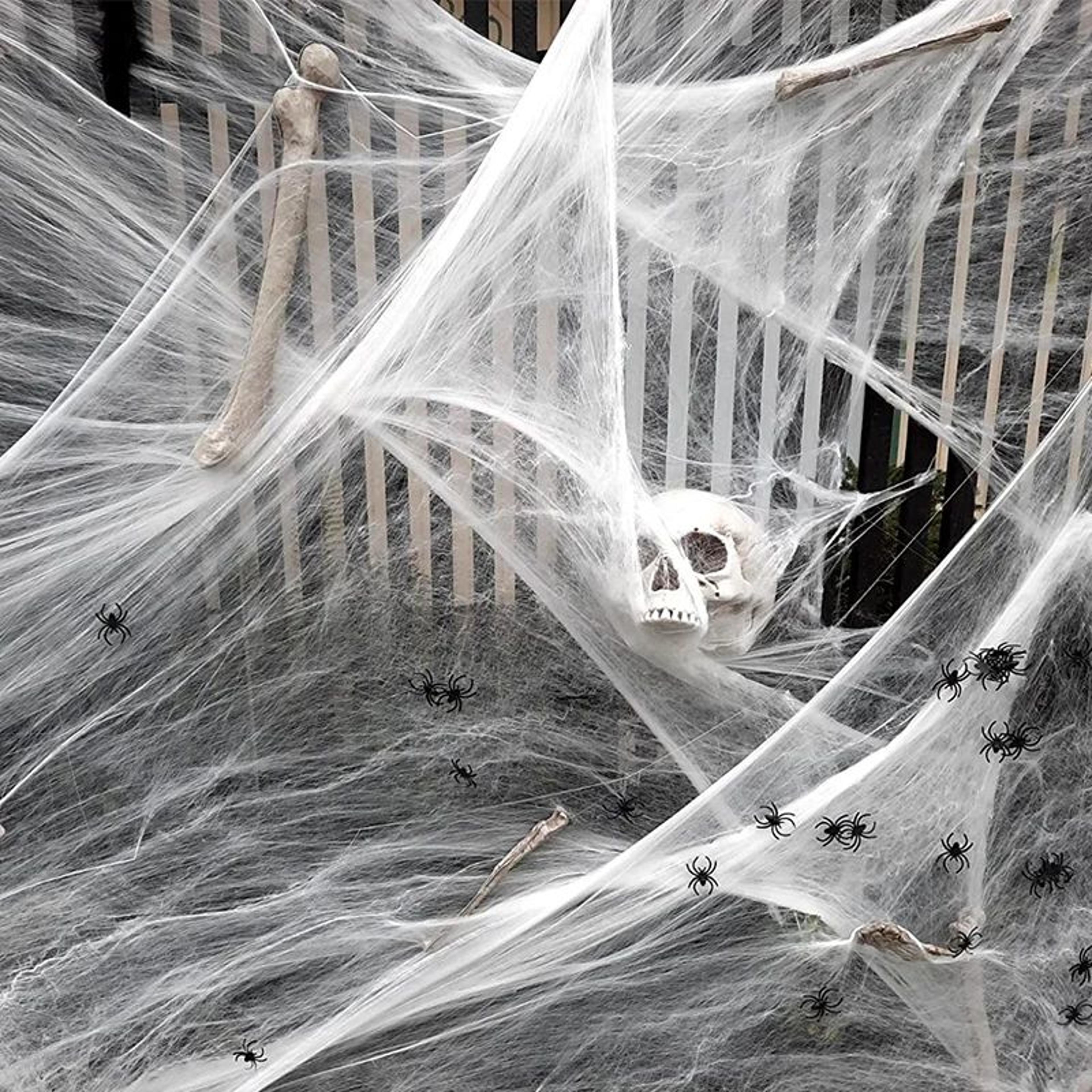 stretchscare halloween spider web decoration stretchy artificial cobweb