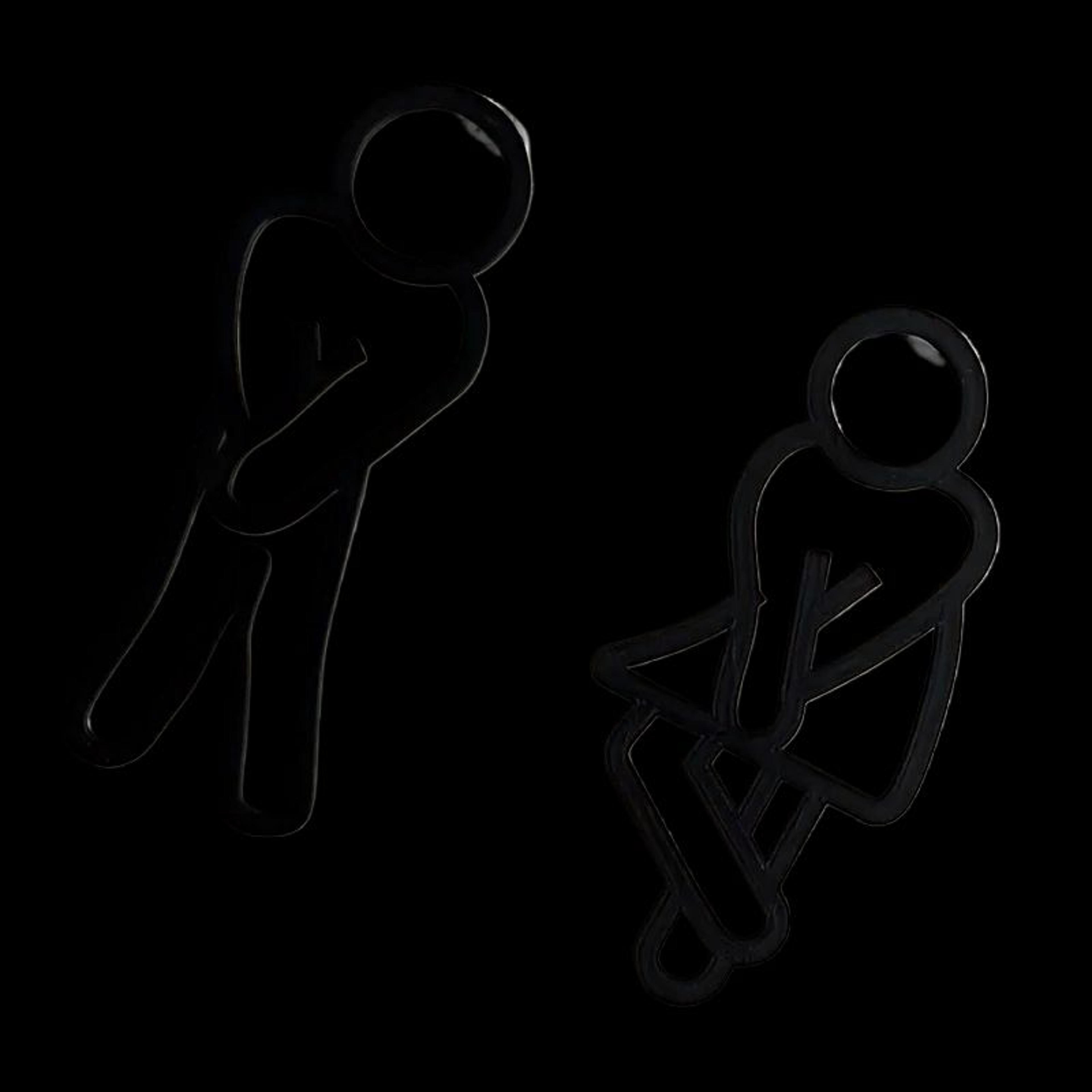 funny men & women restroom door signs