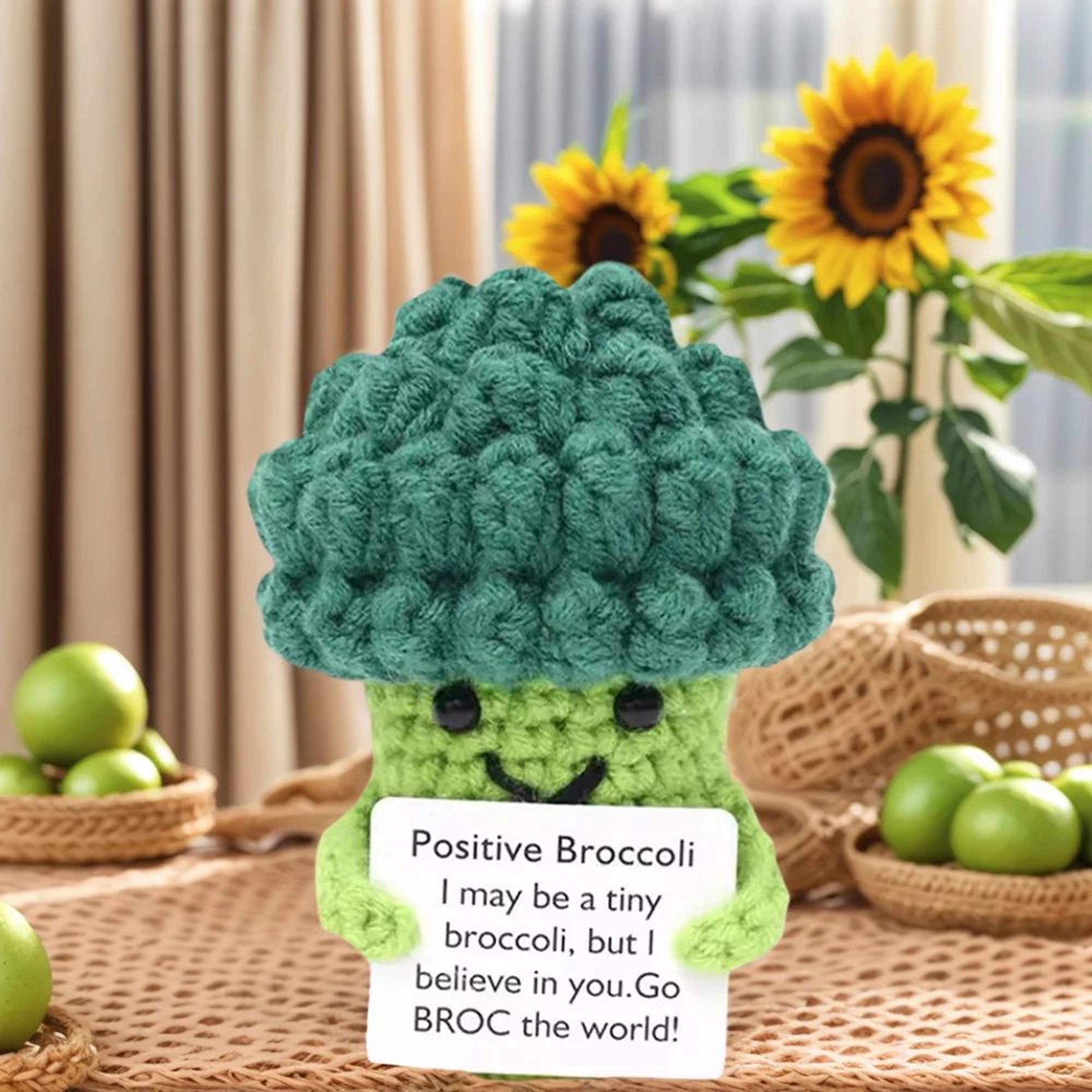 positive energy crochet pocket hug doll – emotional support gift with encouragement card