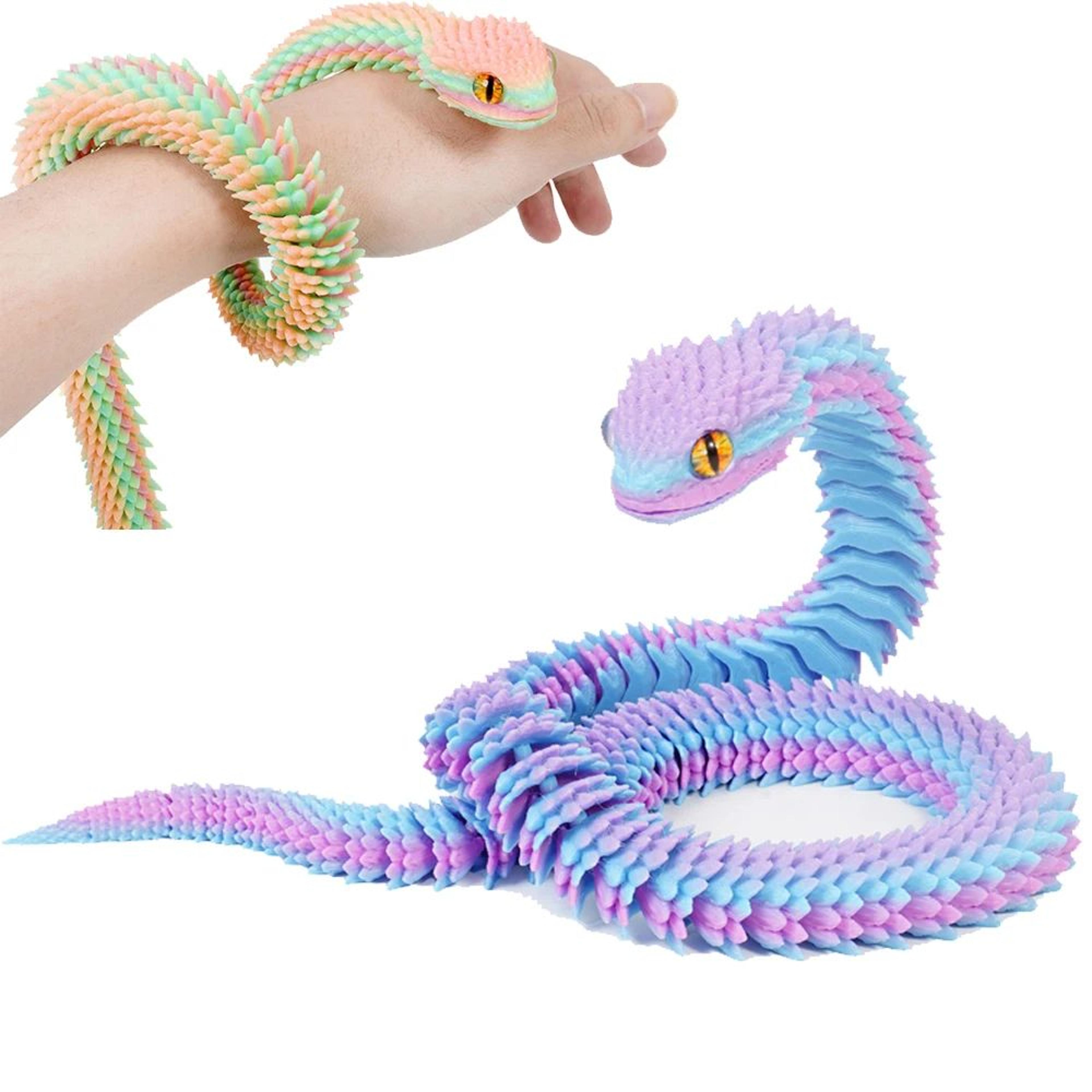 glowserpent 3d printed snake glow in the dark articulated desk decor