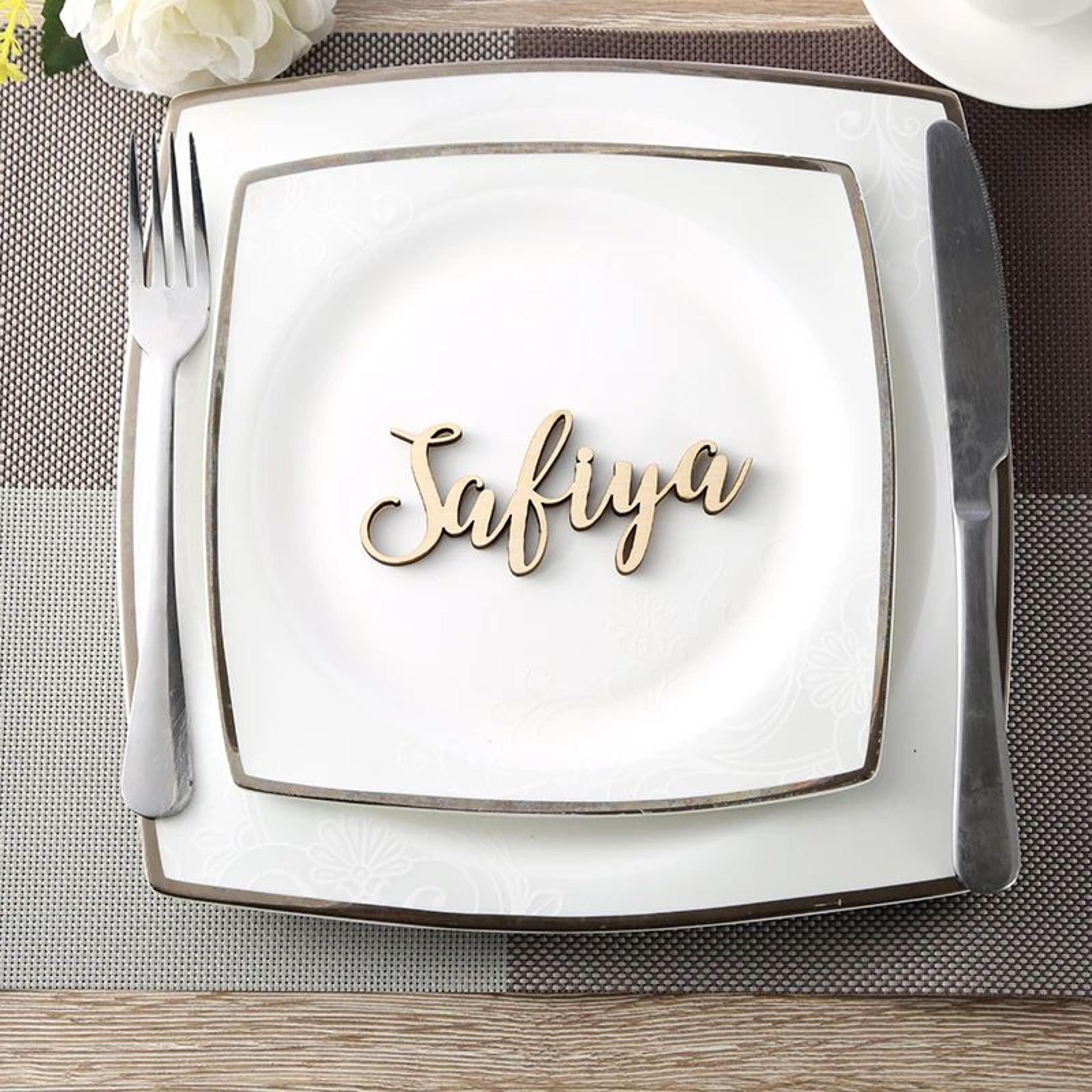 personalized wooden wedding place cards custom guest name tags