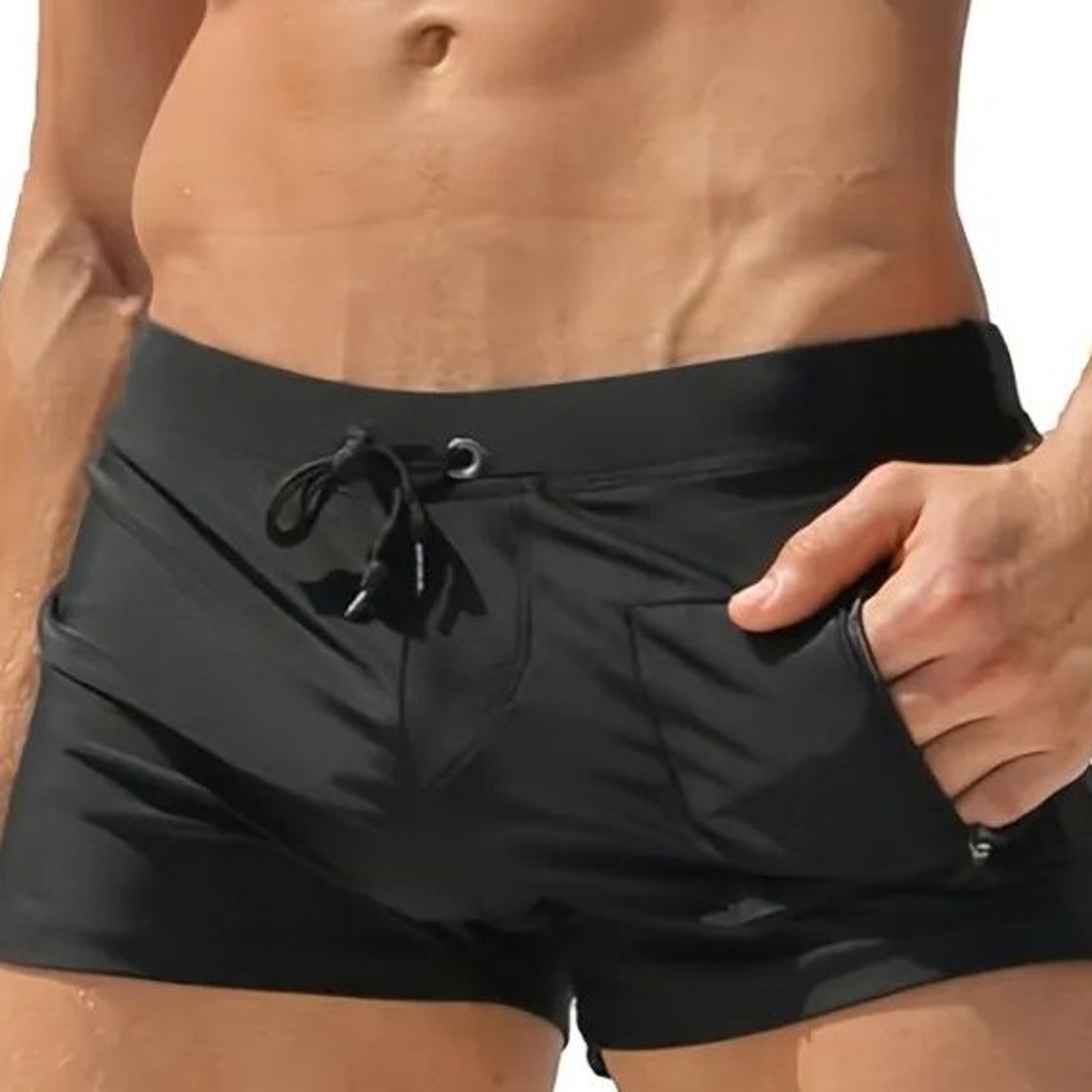 performance quick-dry mens swim trunks - lightweight beach shorts with zipper pocket & drawstring waists
