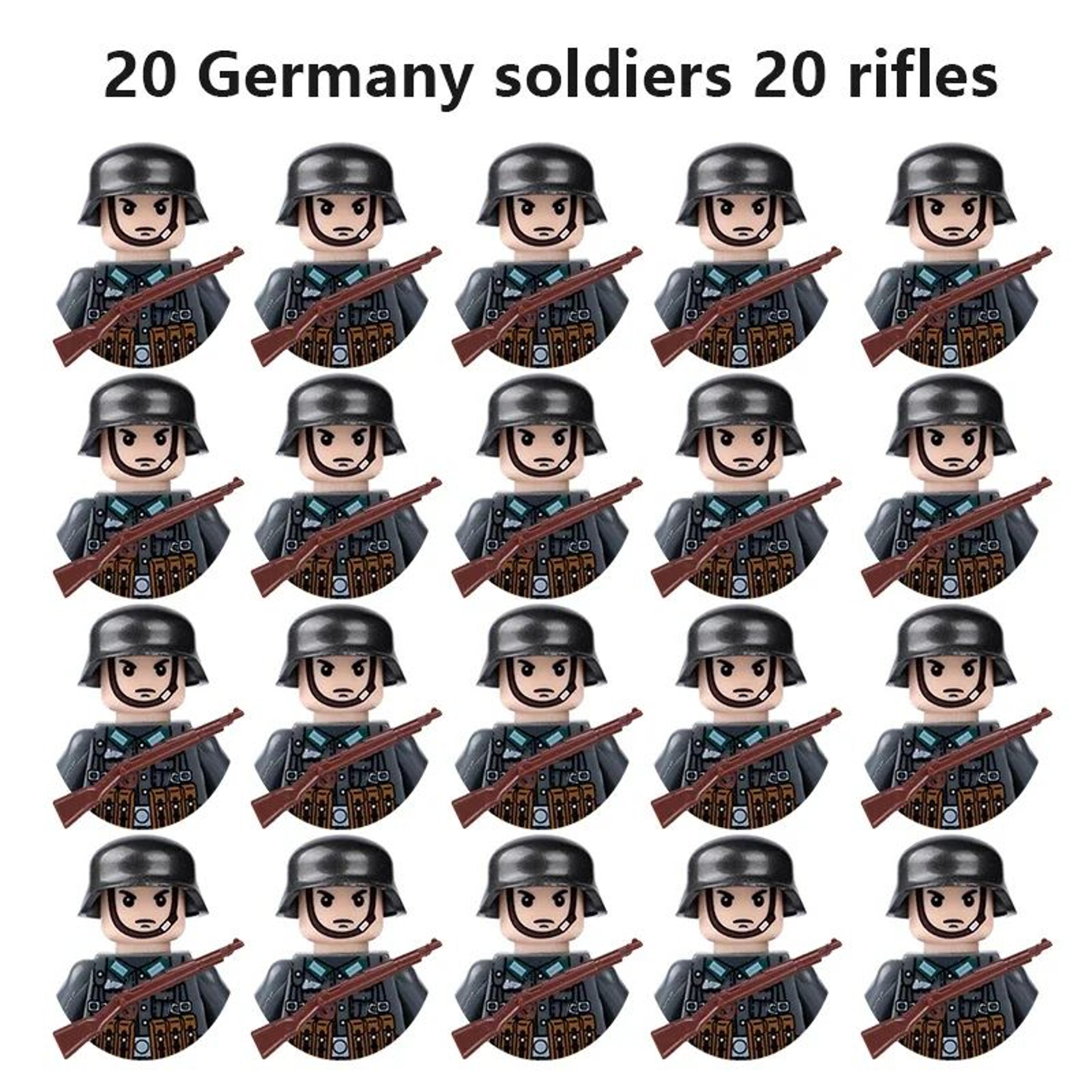 20-piece ww2 military minifigures army building block set