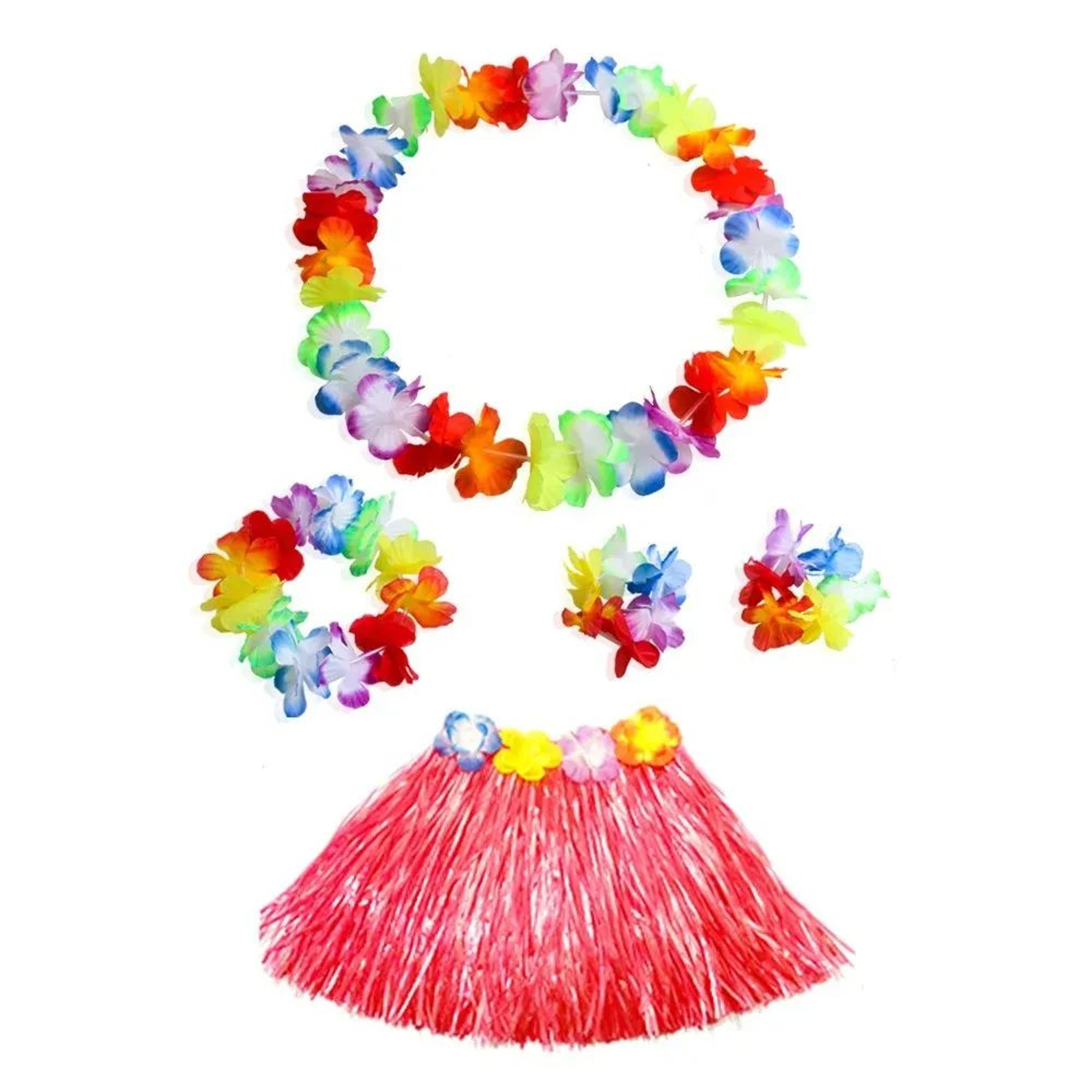 tropical twirl kids hawaiian hula skirt and luau costume set