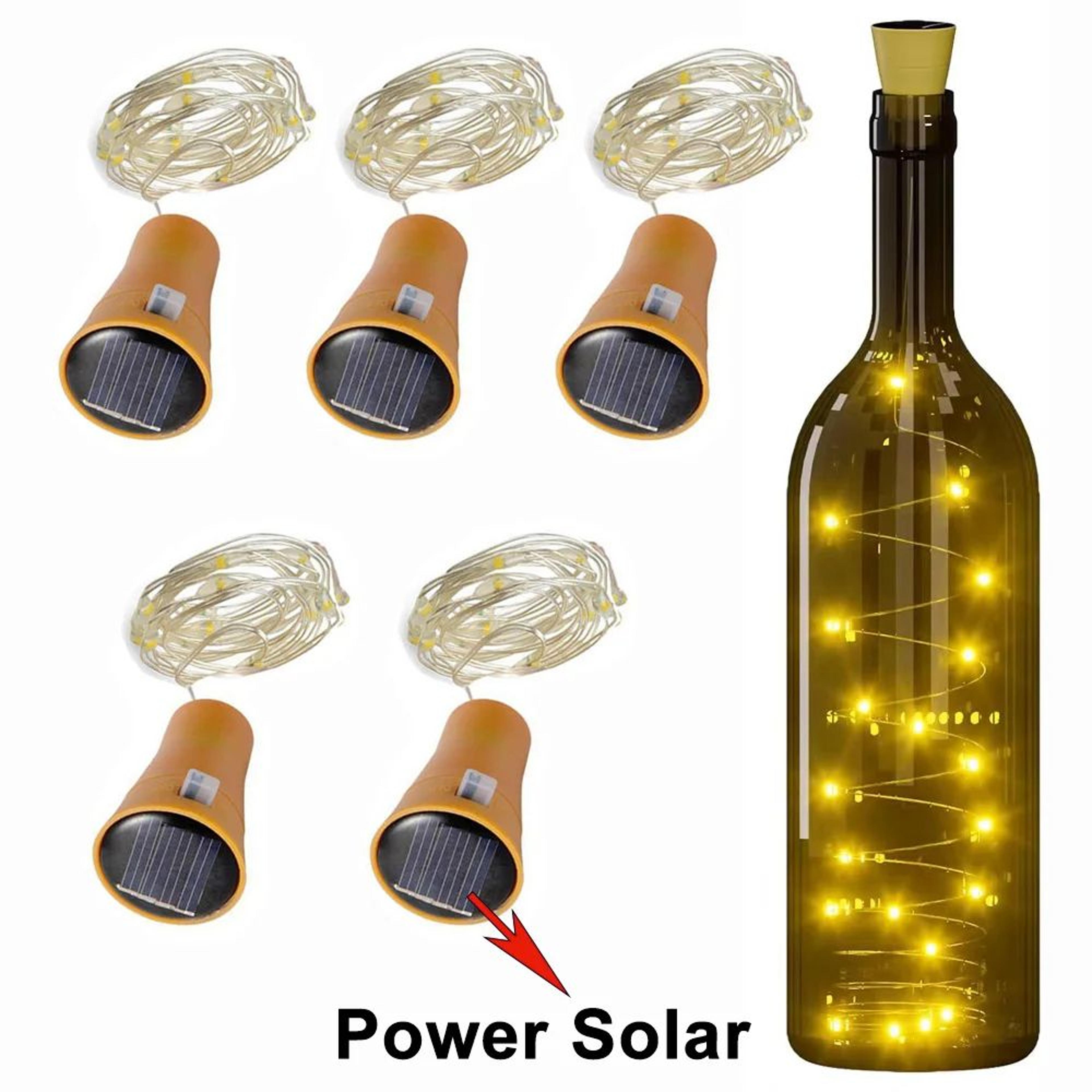 solarglow wine bottle lights with 20 led solar cork fairy lights