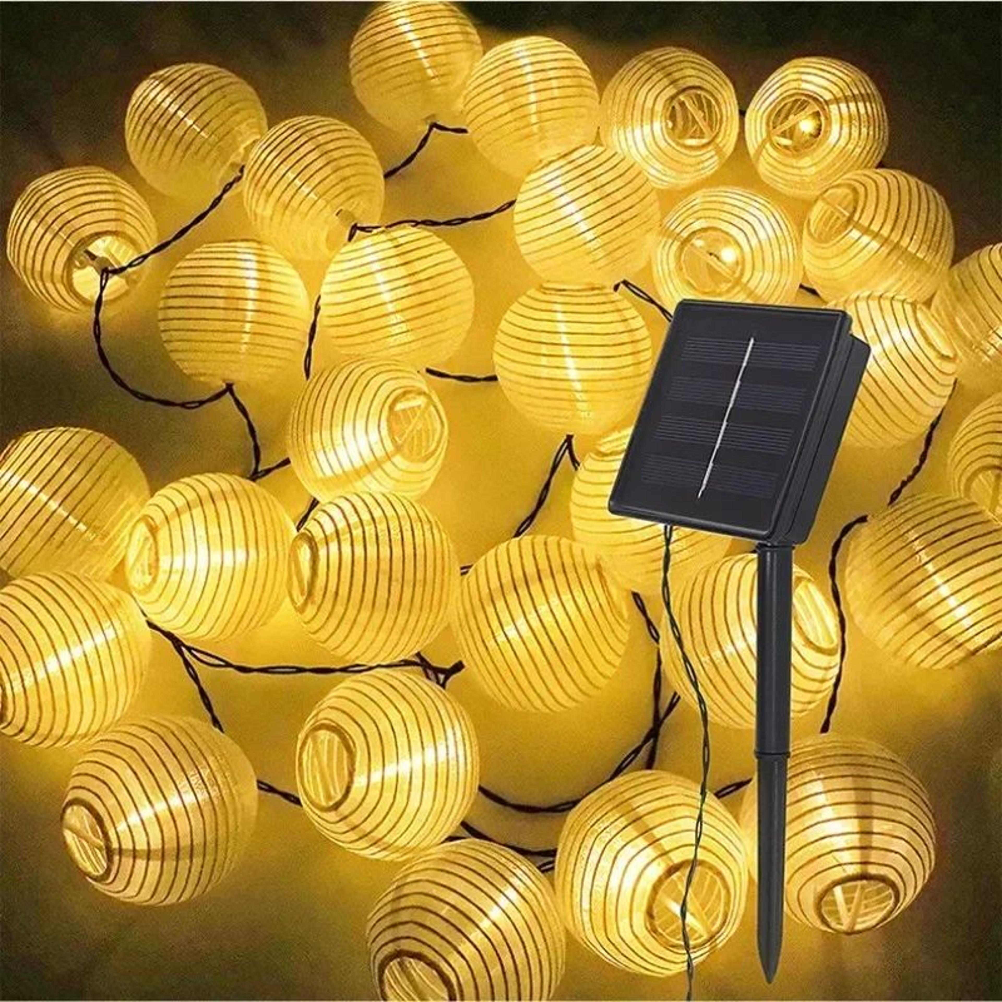 solar lantern string lights waterproof outdoor garden lights