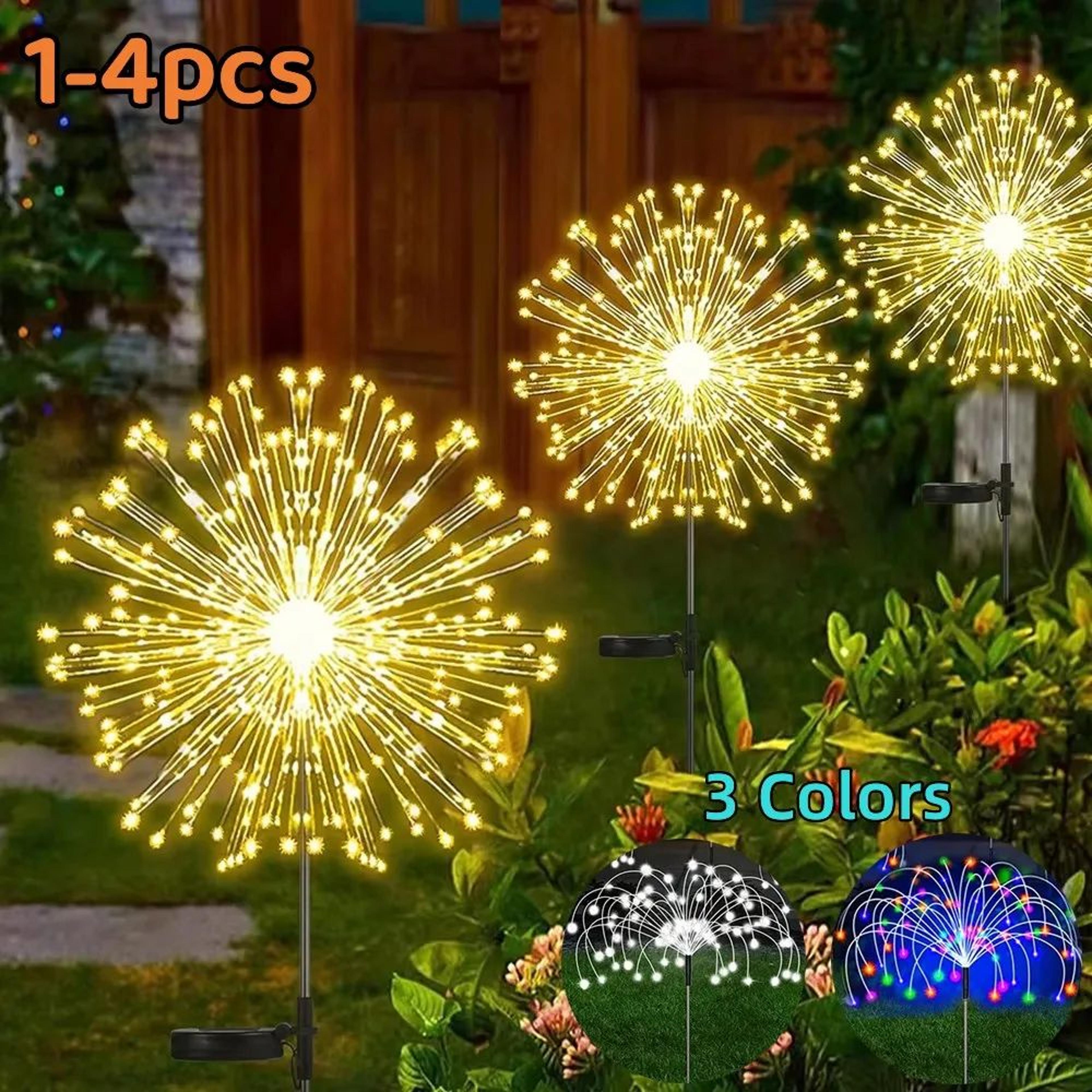 solar firework garden lights with 8 modes