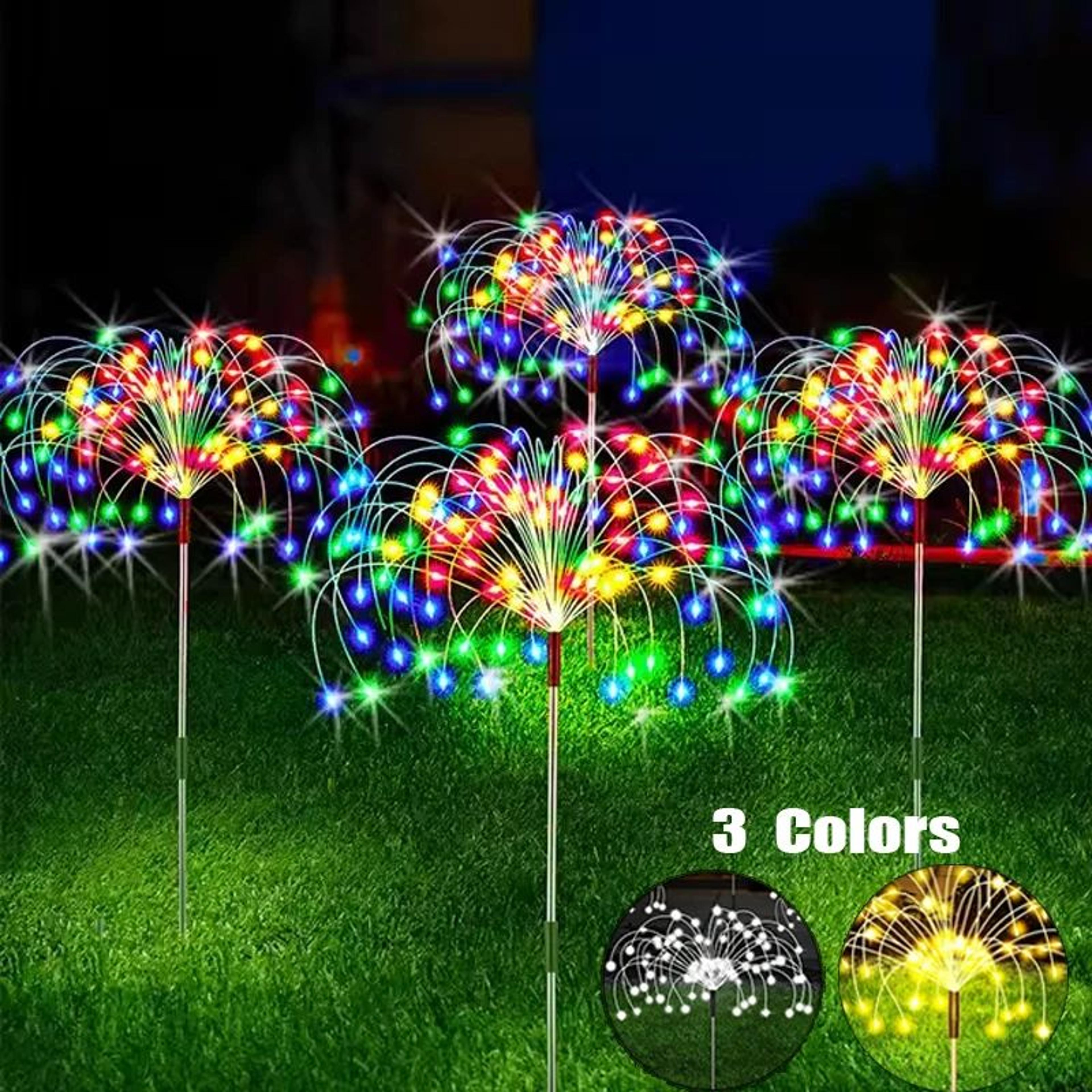 luminousbloom solar firework garden lights