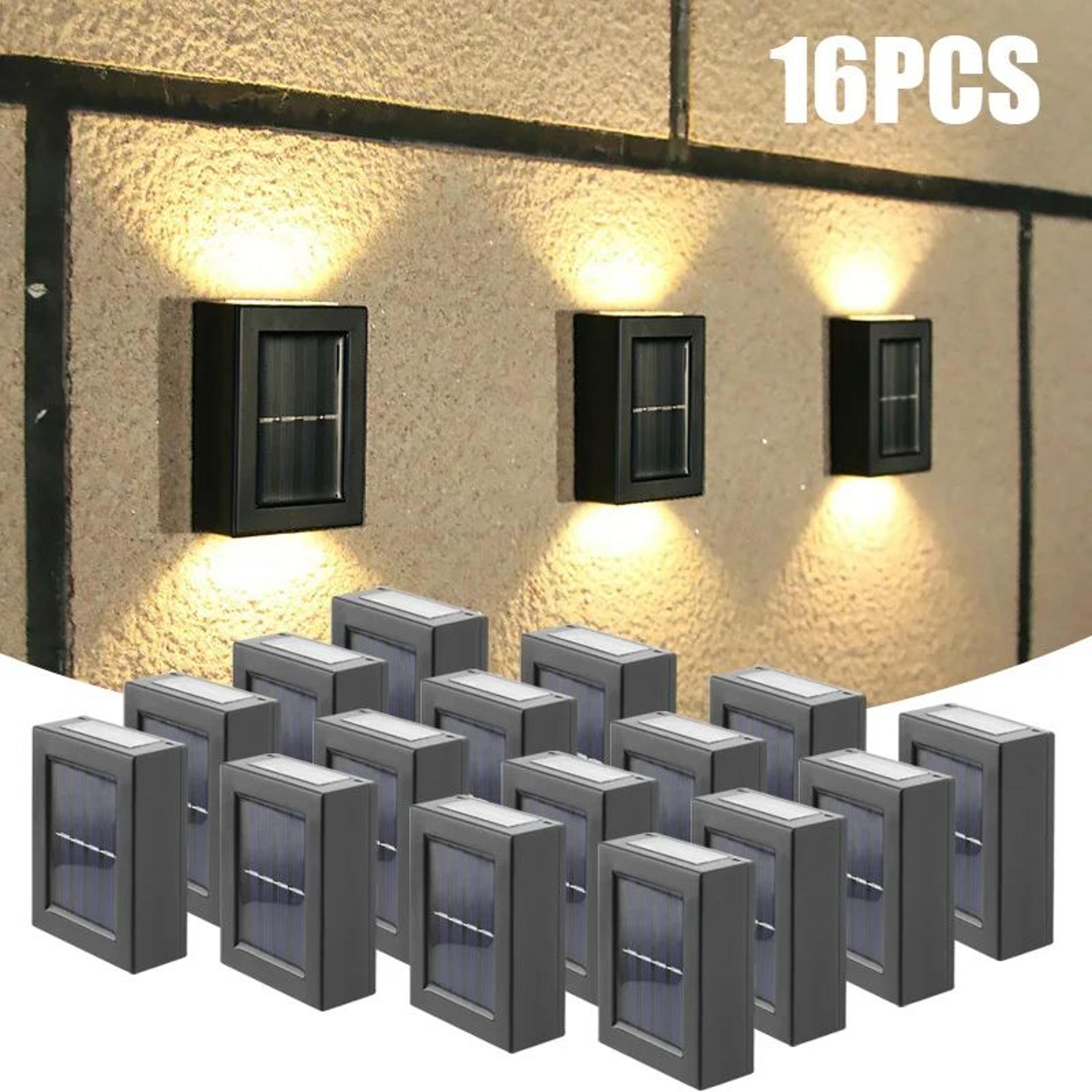 solarglow waterproof solar fence lights for garden and outdoor walls