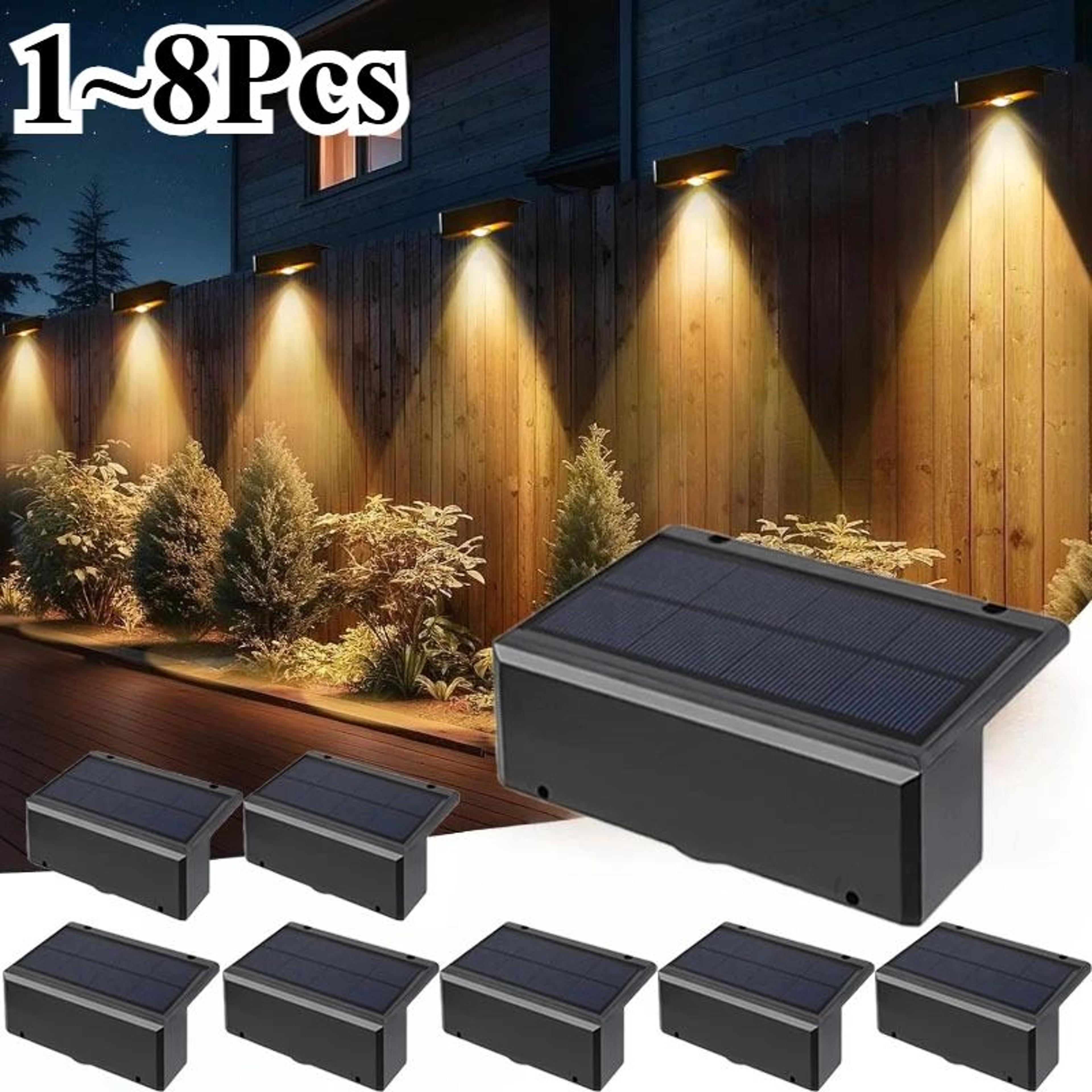 lumaglow solar wall lights outdoor waterproof led fence & garden lights
