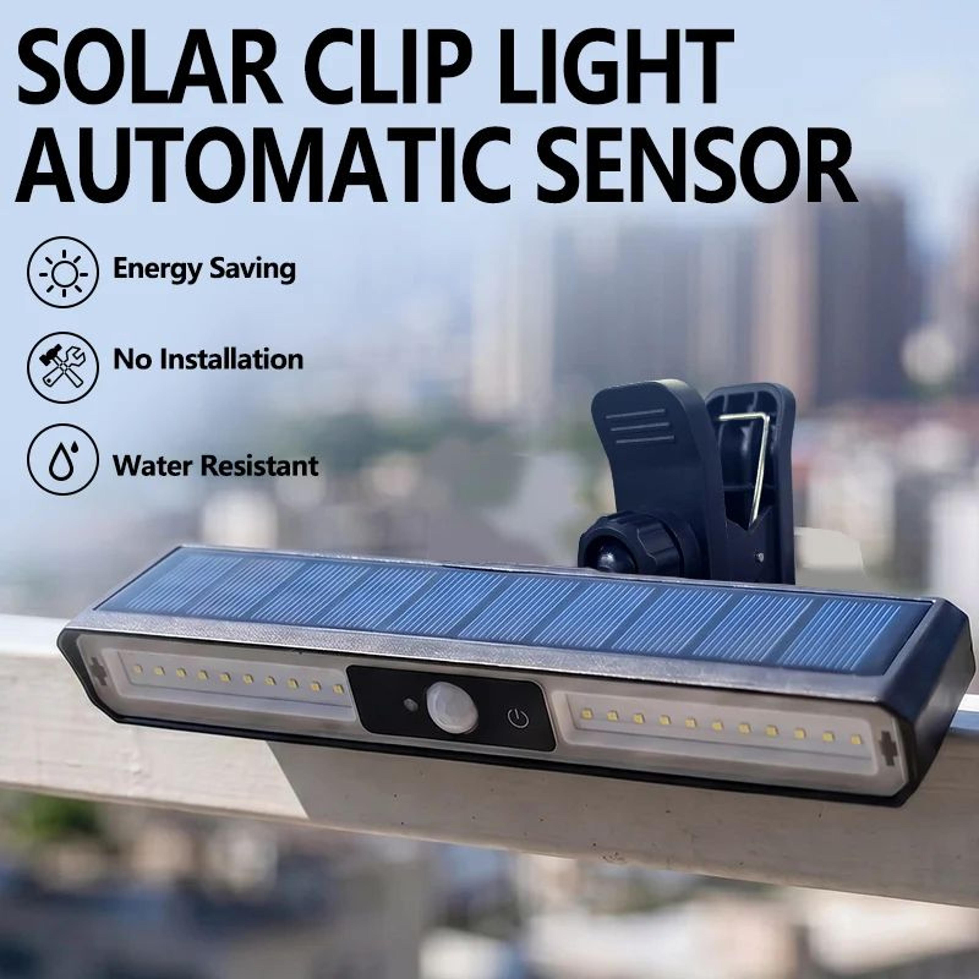 lumaclip solar clip light with motion sensor outdoor light and waterproof led