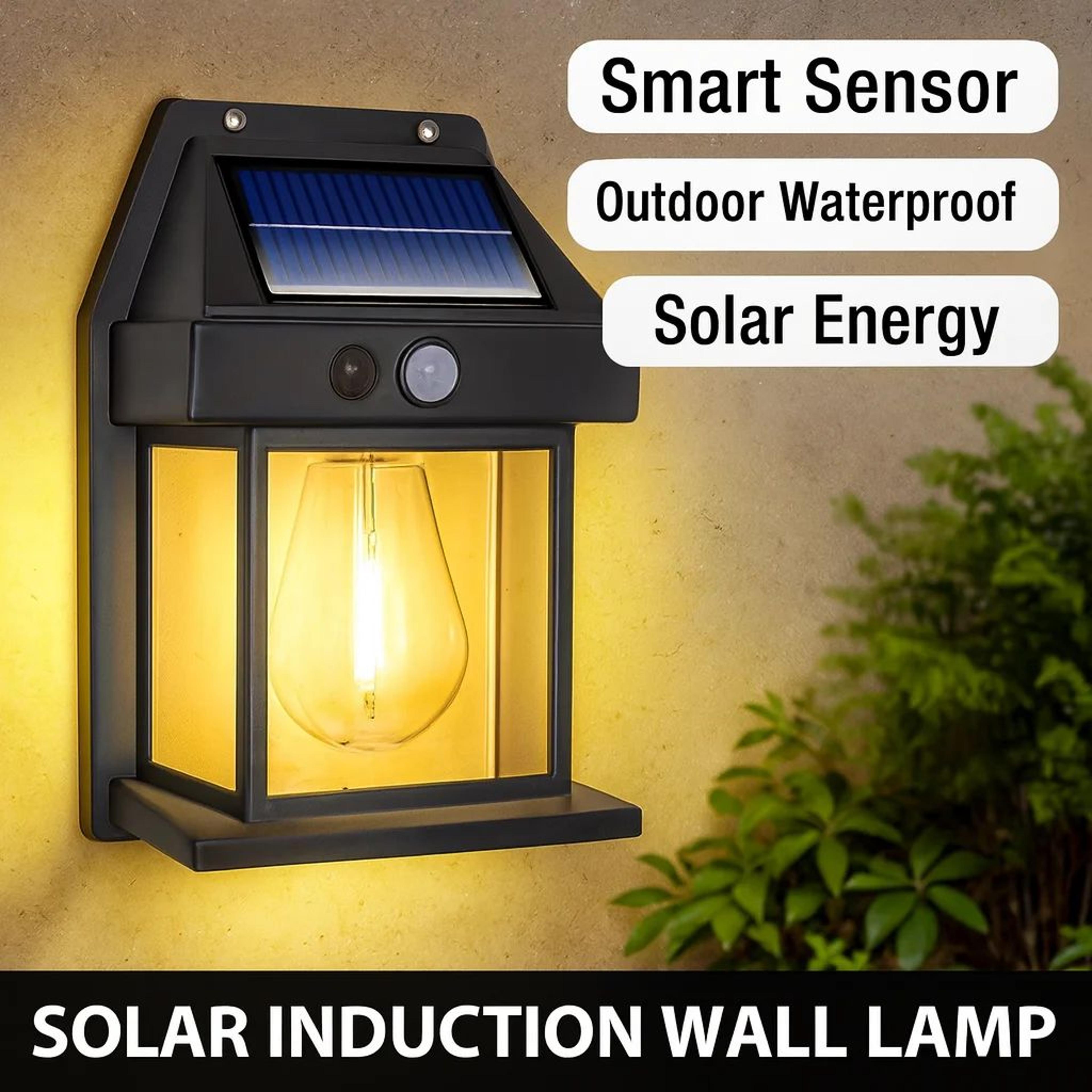 lumaguard solar wall light outdoor waterproof led sensor lamp