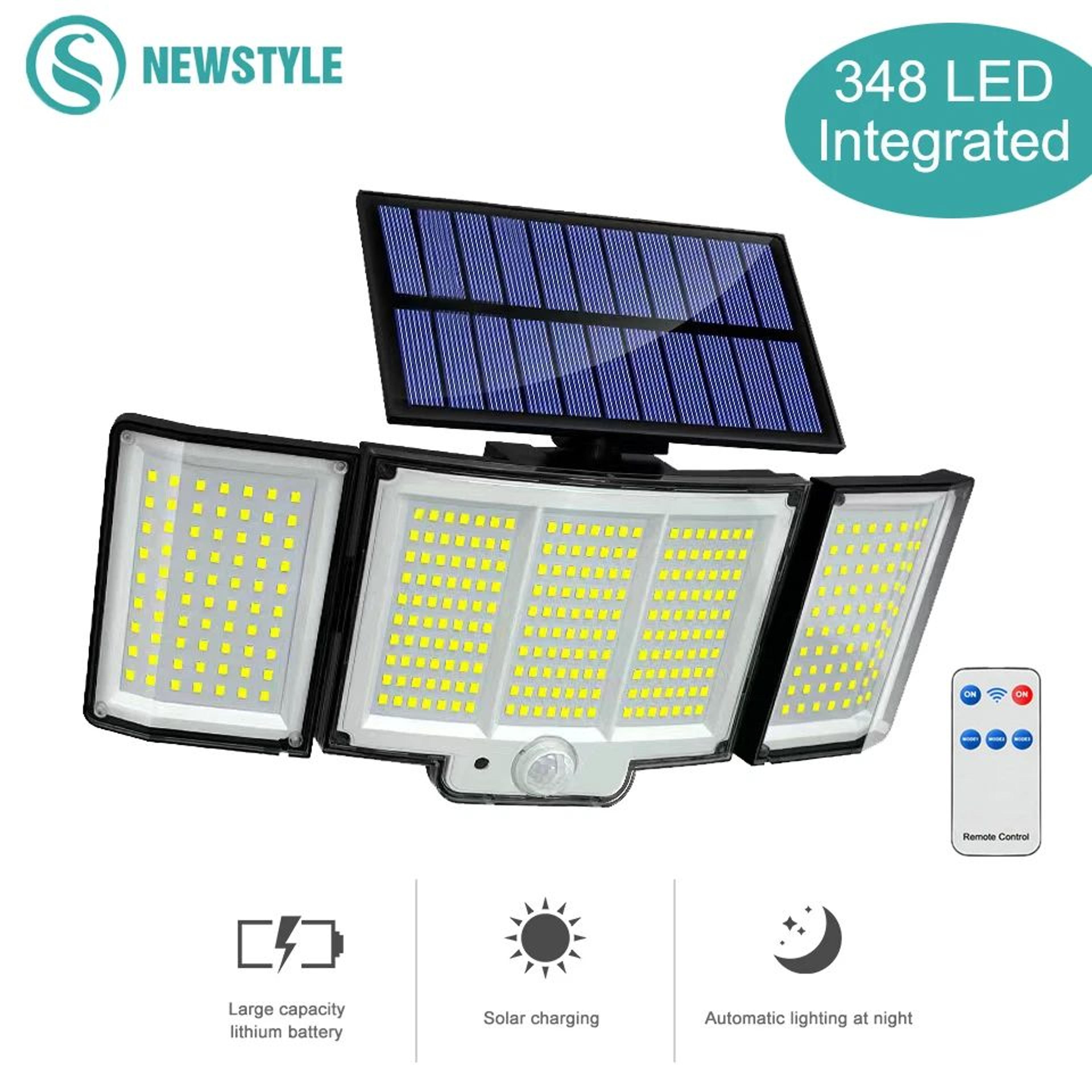 solarguard 348 led solar motion sensor light for outdoor security