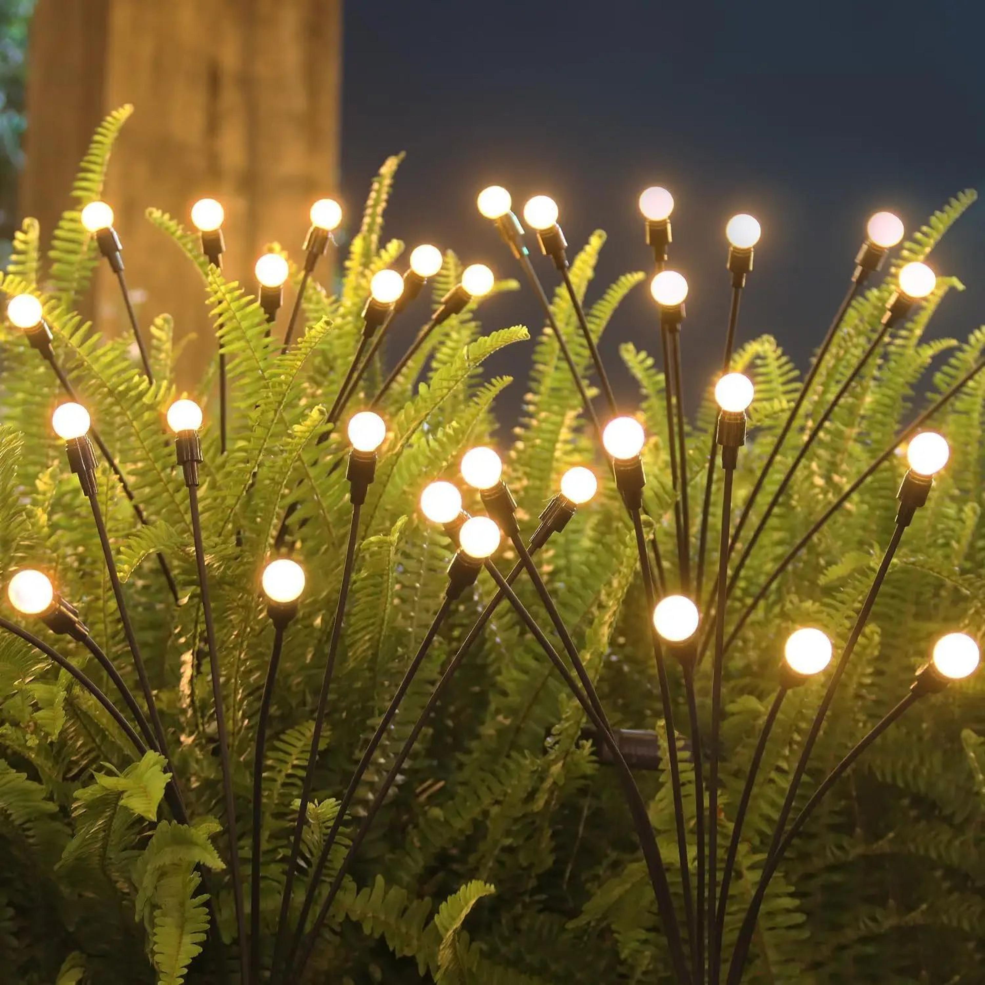 glowsway solar firefly lights outdoor waterproof garden decor