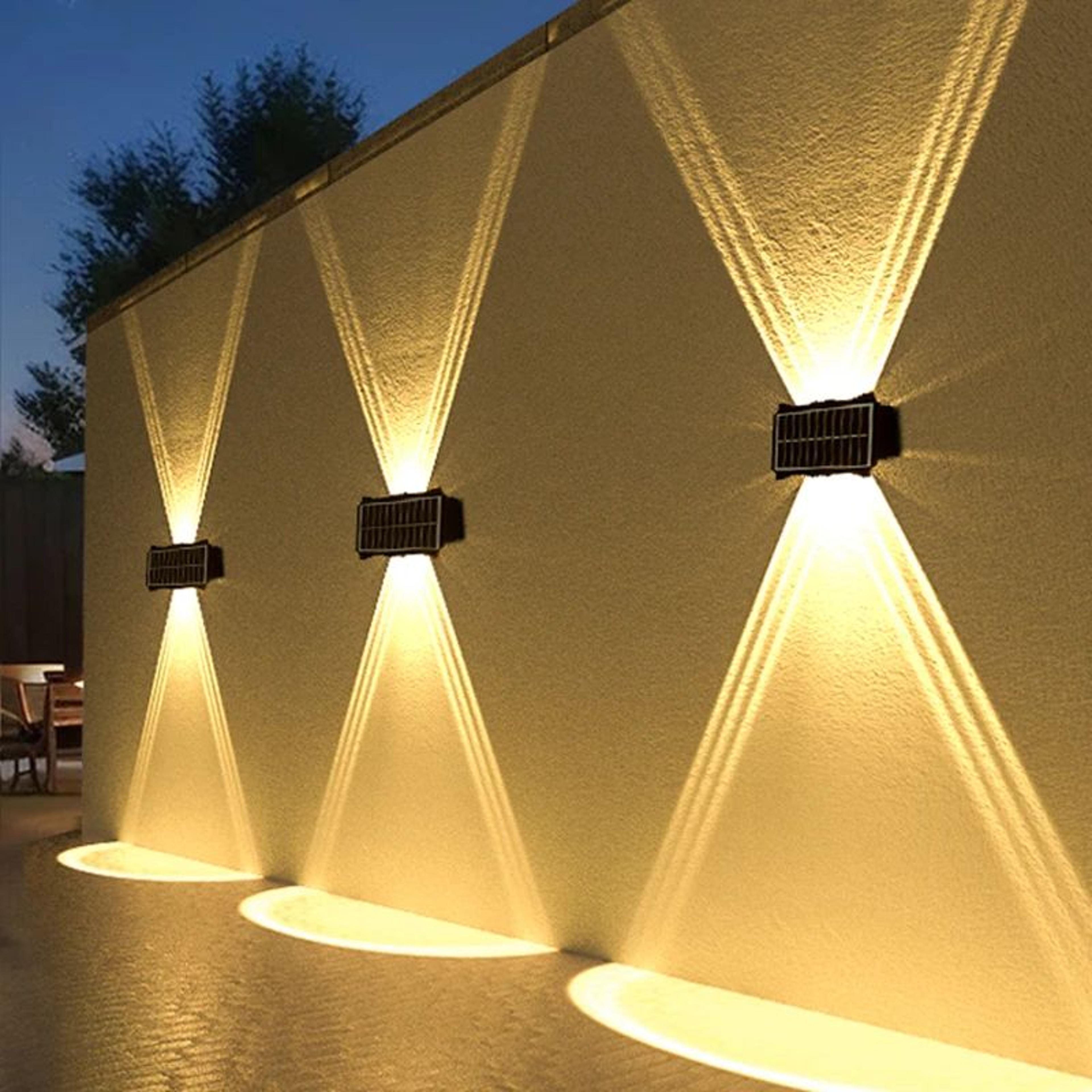 lumarise solar wall lights outdoor waterproof up and down led sconce