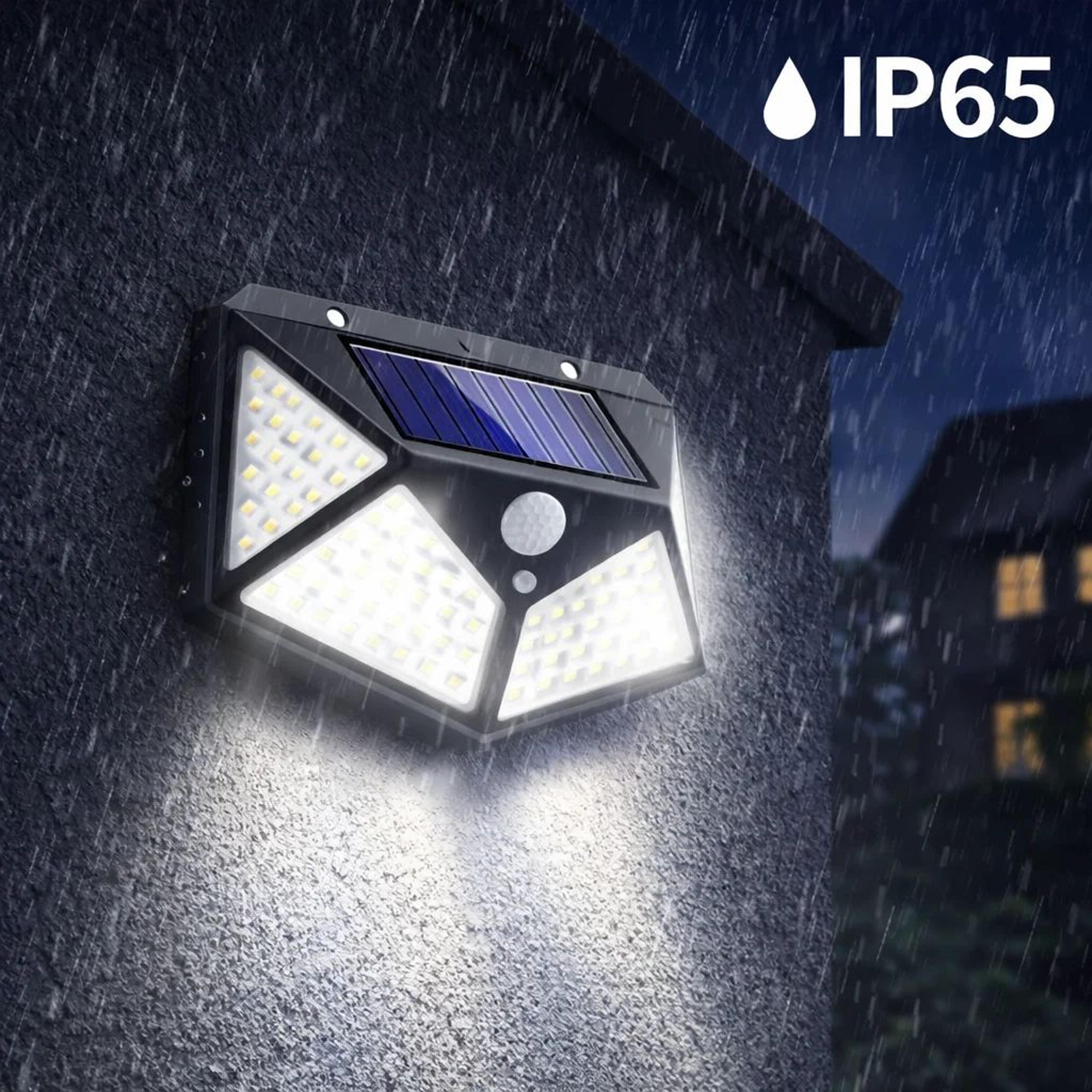 brightguard 100 led solar motion sensor light outdoor waterproof security lamp