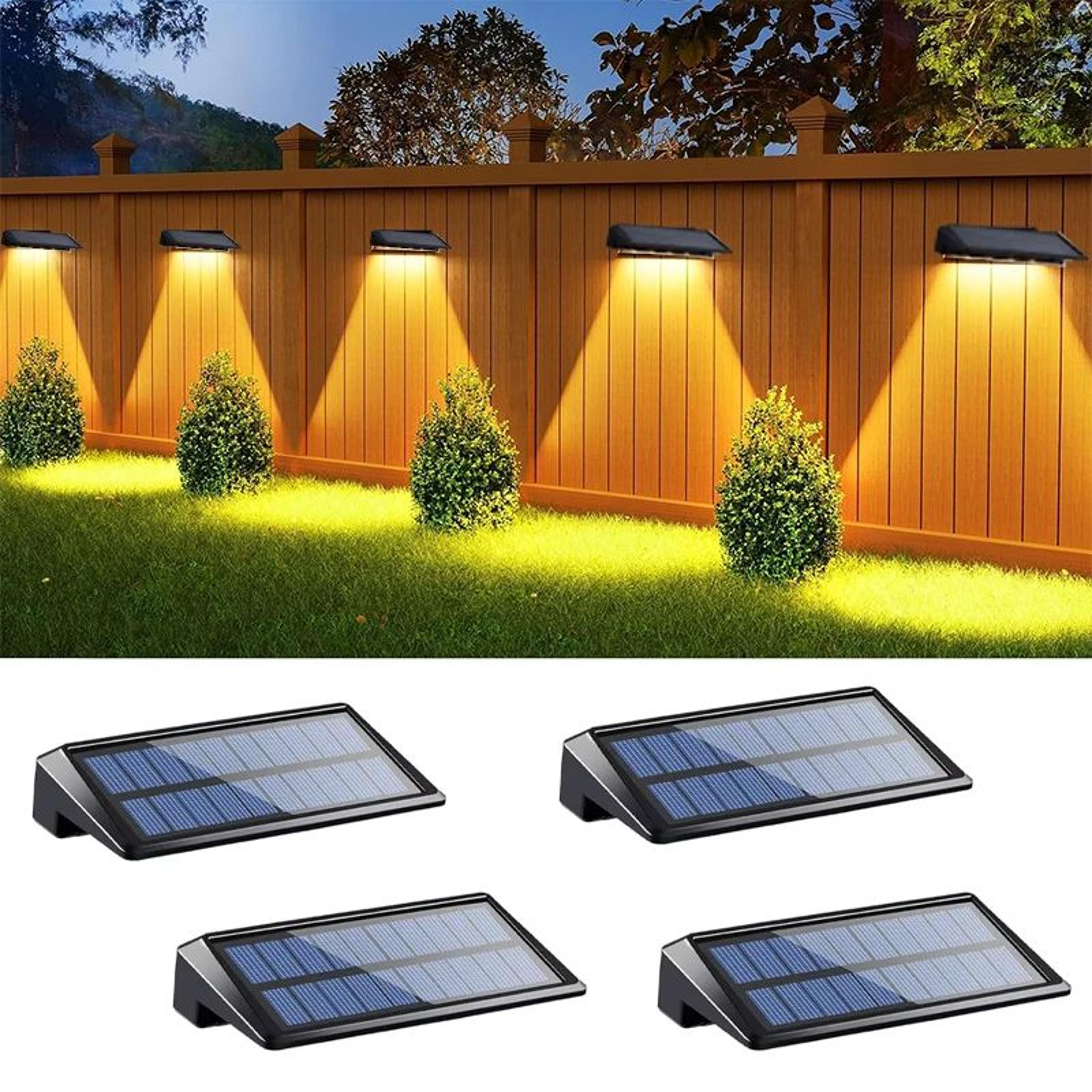 lumaglow solar wall lights – outdoor solar lights for garden, fence & patio