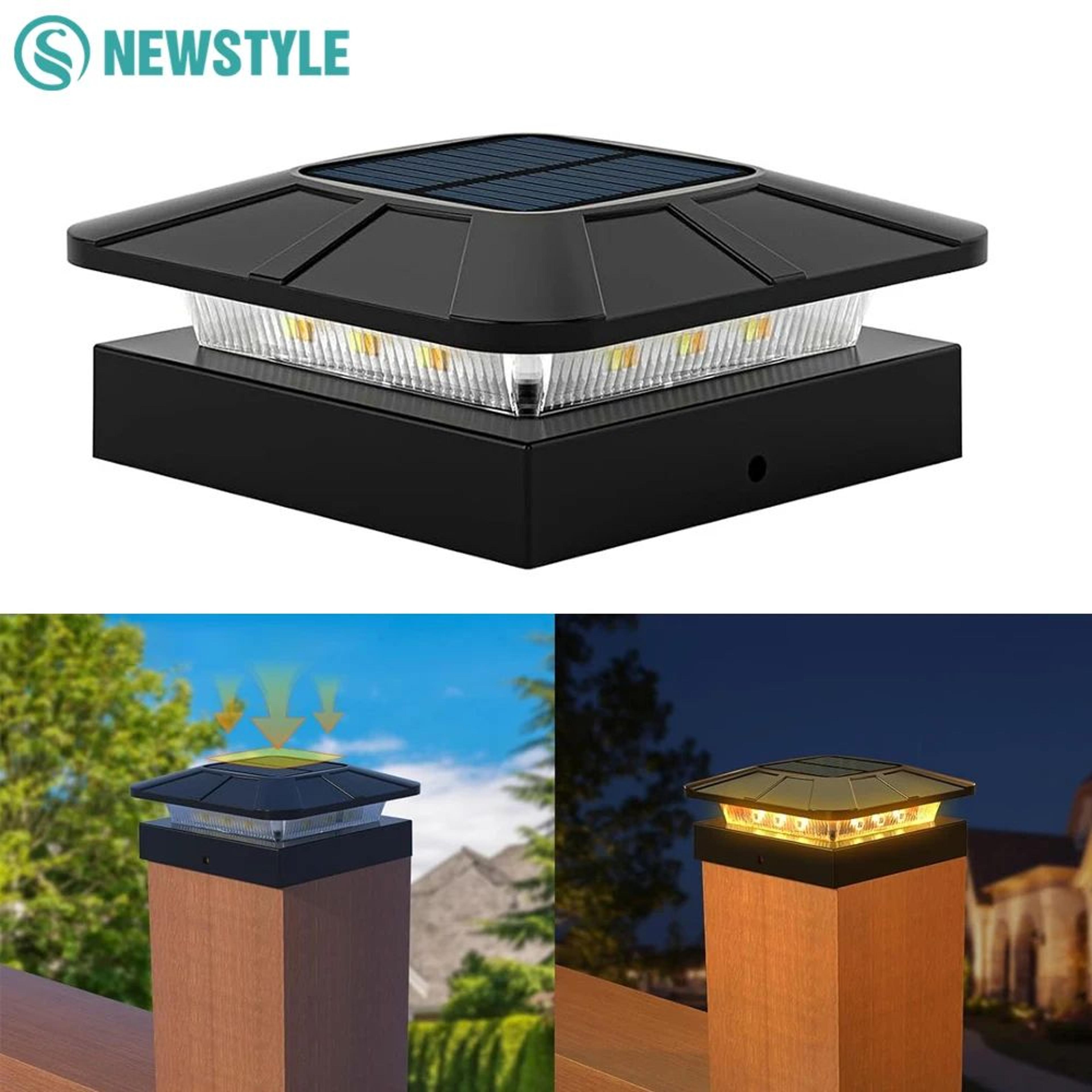 lumapost solar post cap lights for 4x4 fence and deck posts