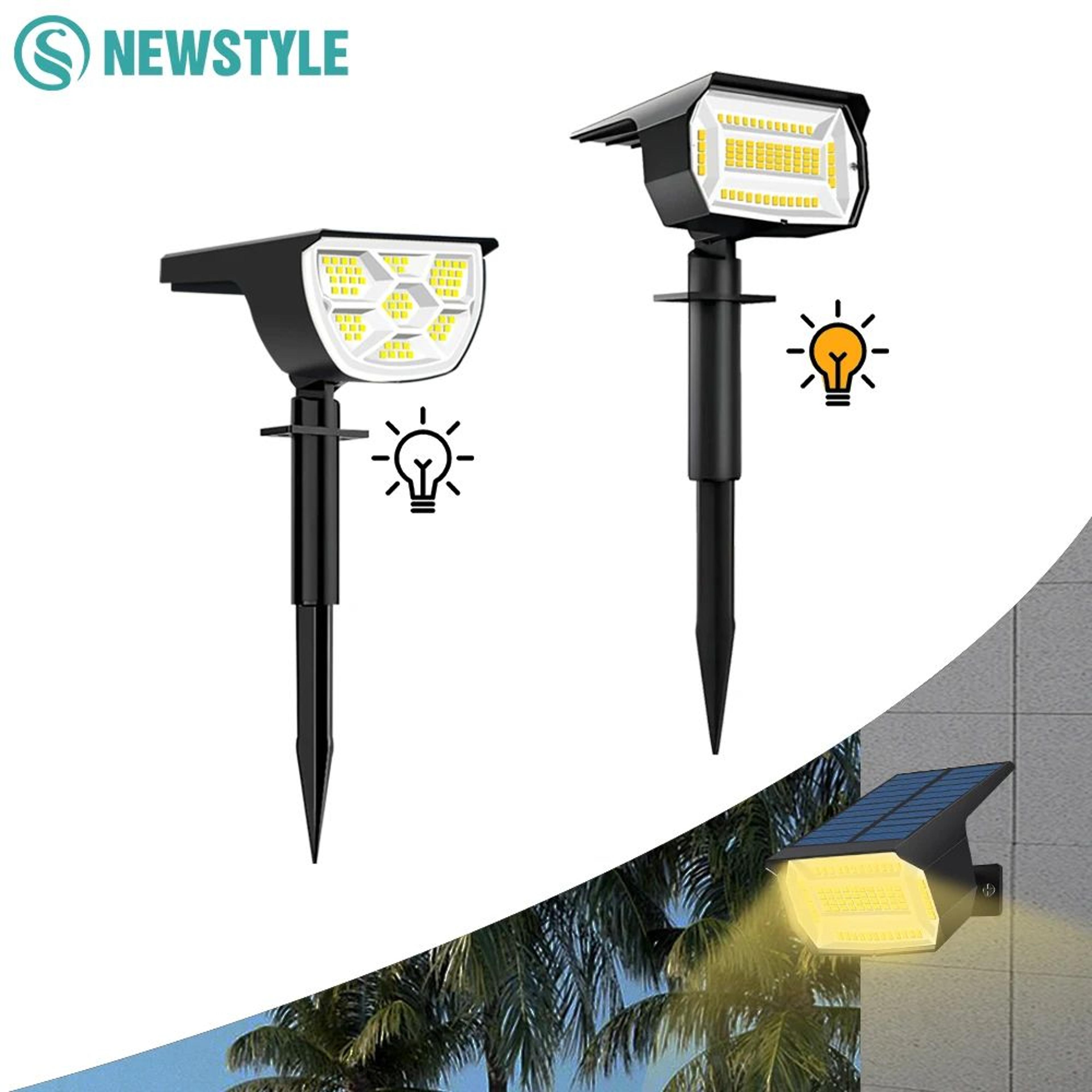 lumabeam solar spot lights outdoor 72 led waterproof landscape lights