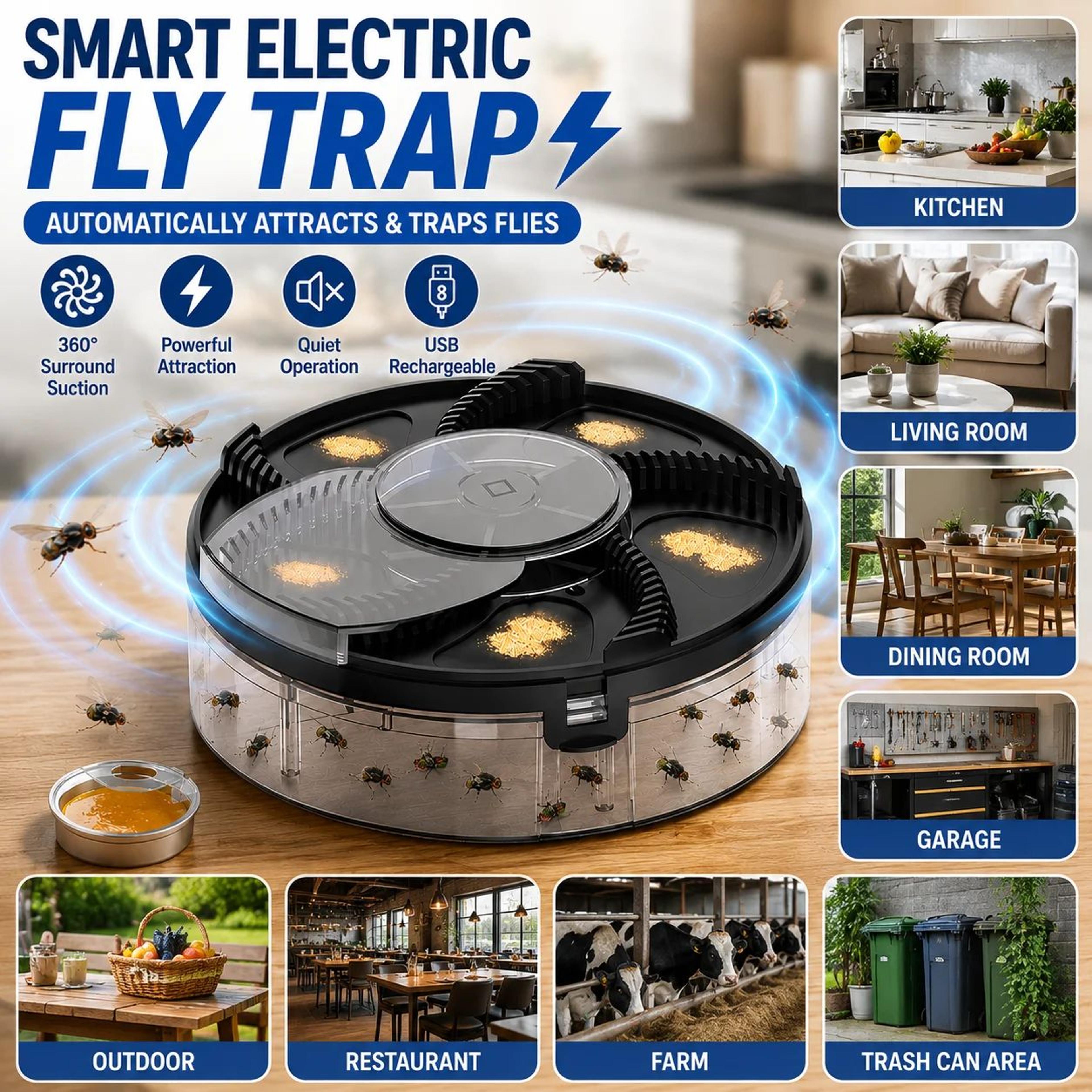 cleansweep automatic indoor fly trap