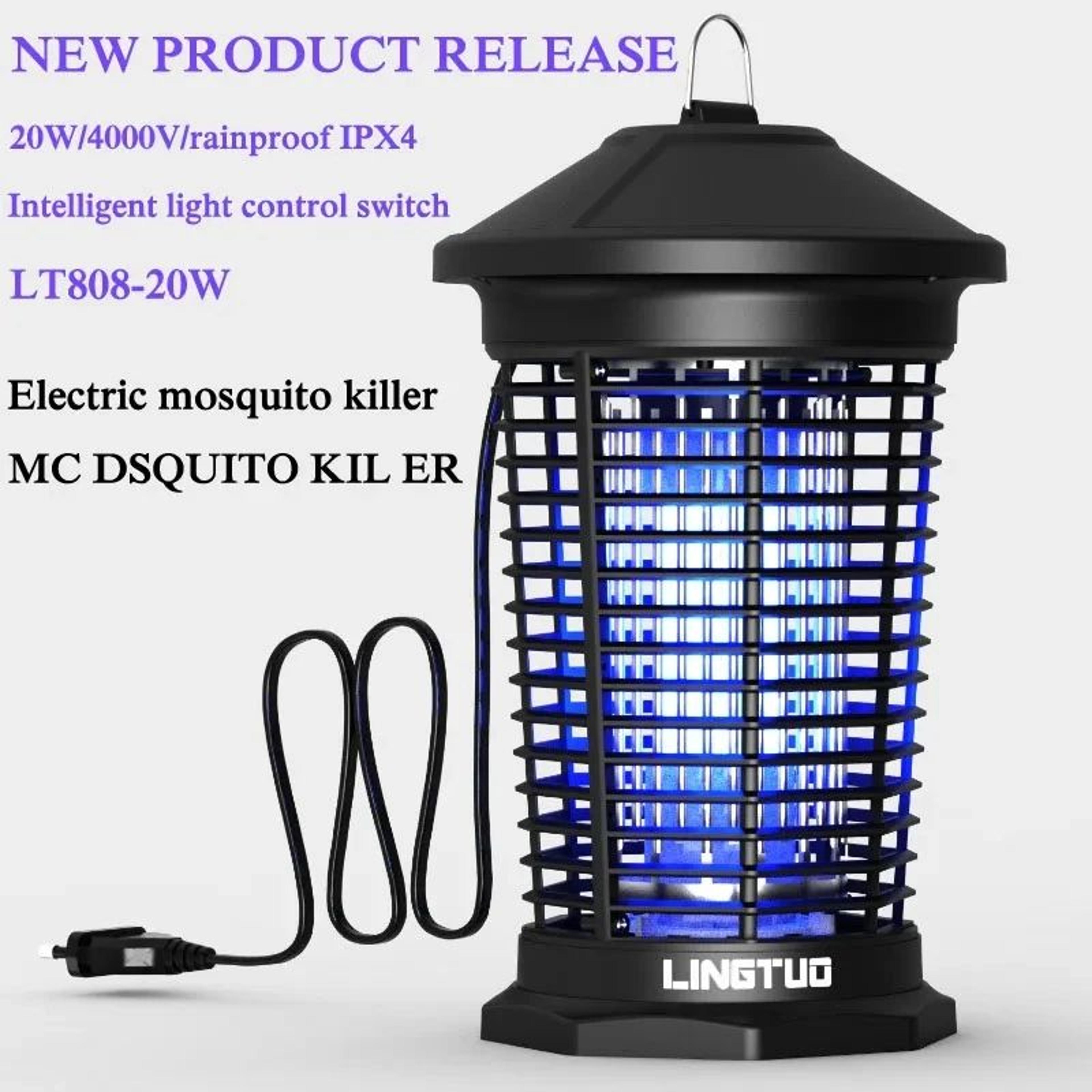 20w electric bug zapper 365nm uv mosquito and fly killer lamp
