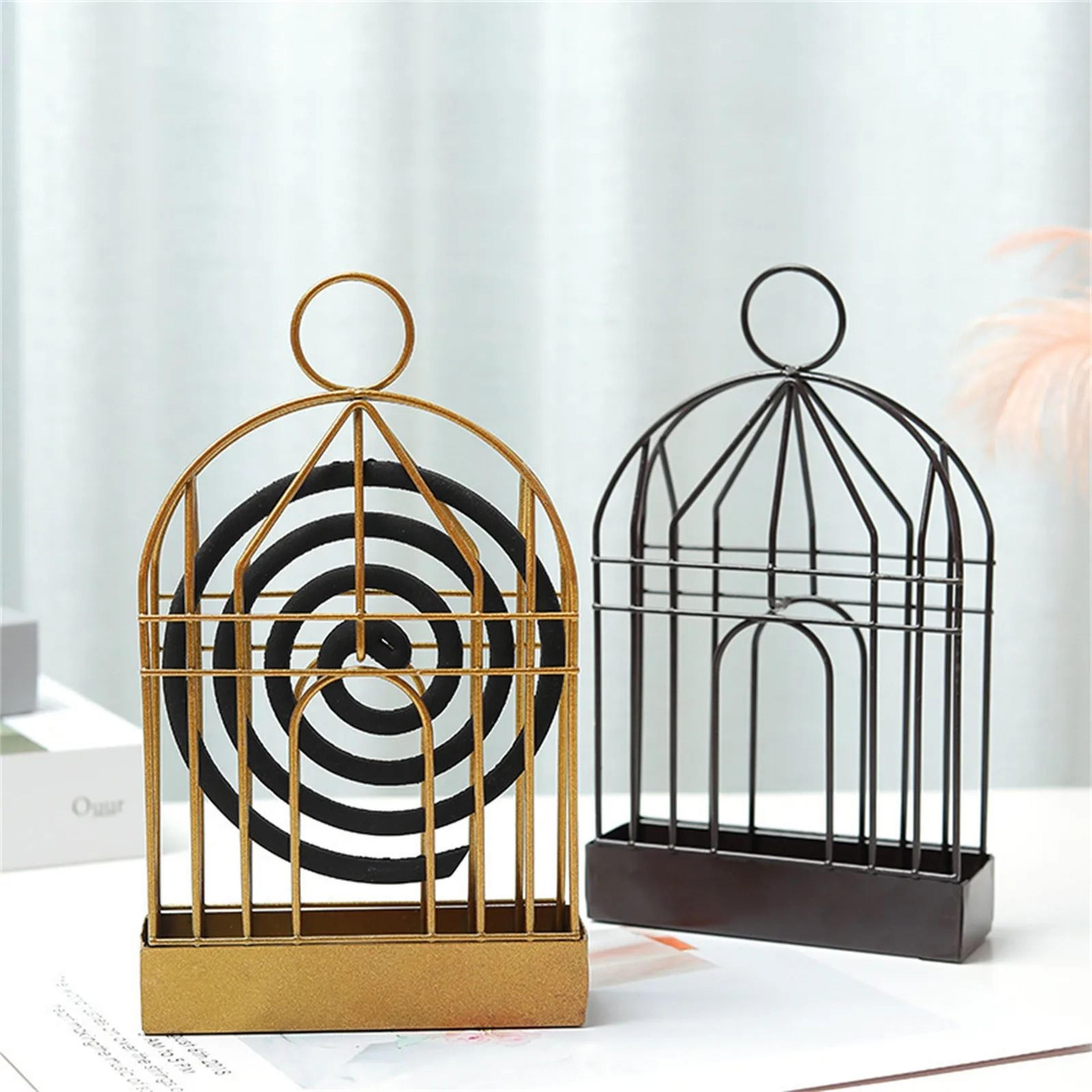 nordic birdcage mosquito coil holder and incense burner