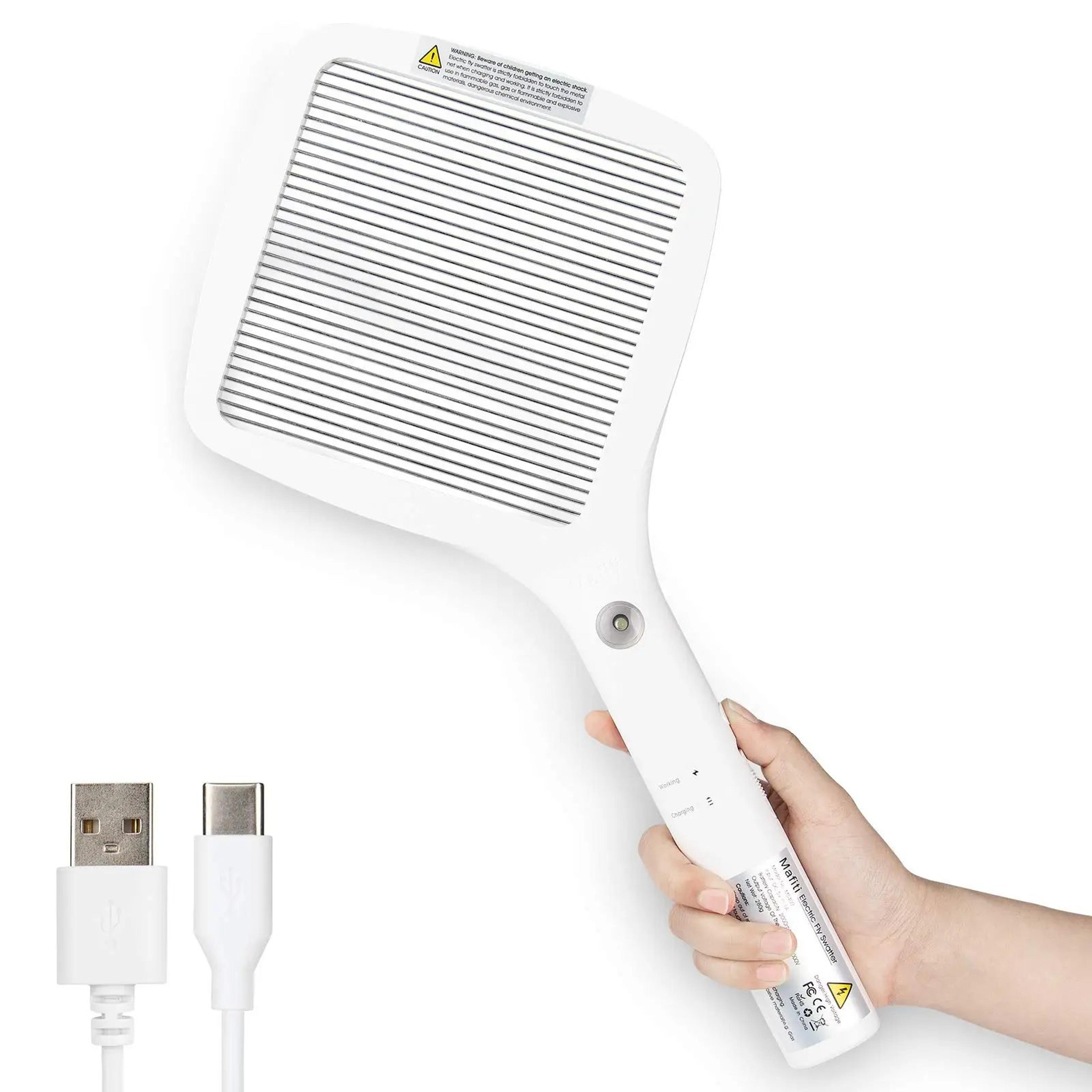 mafiti 2-in-1 rechargeable electric mosquito swatter and uv bug zapper