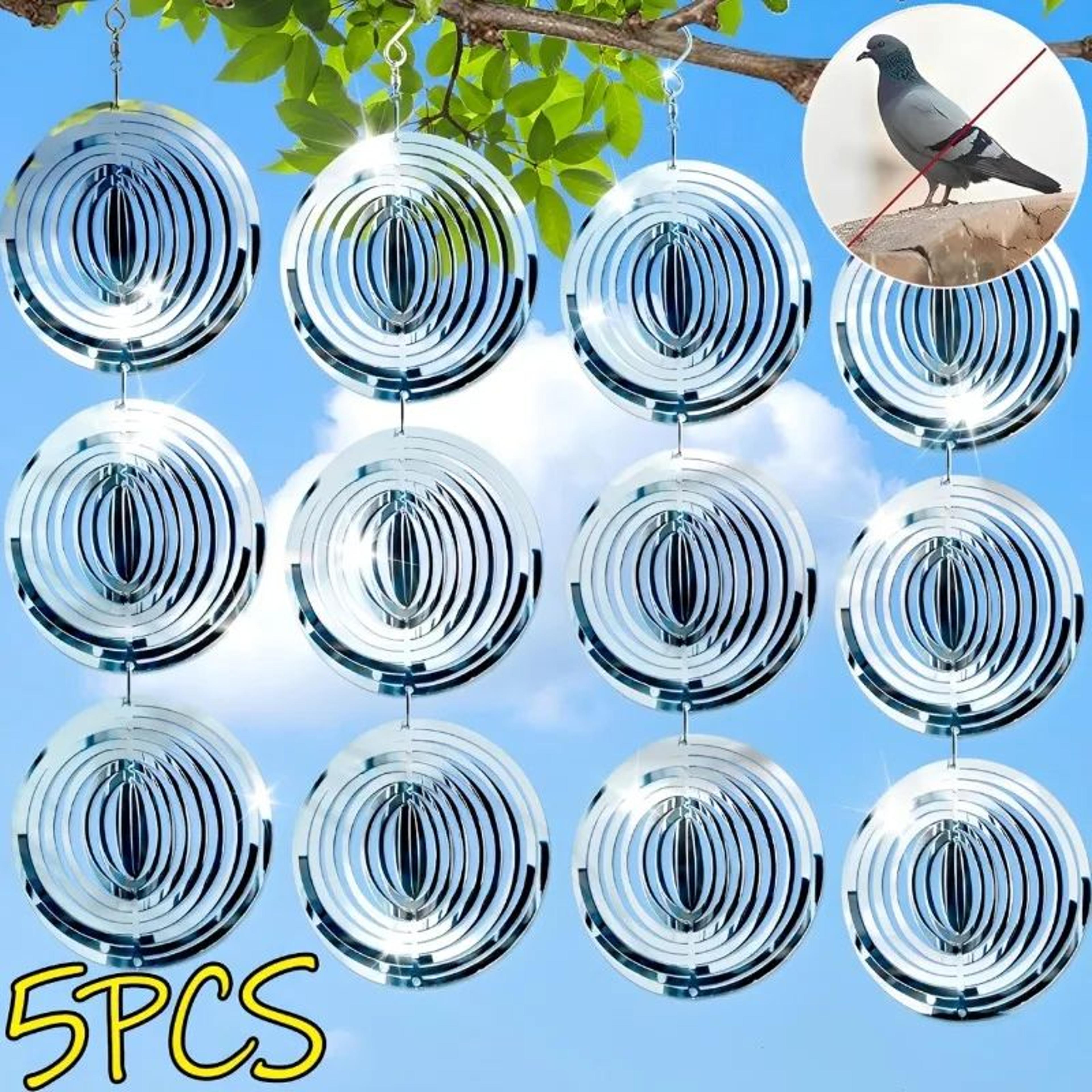 lumispin reflective bird deterrent stainless steel garden wind spinner